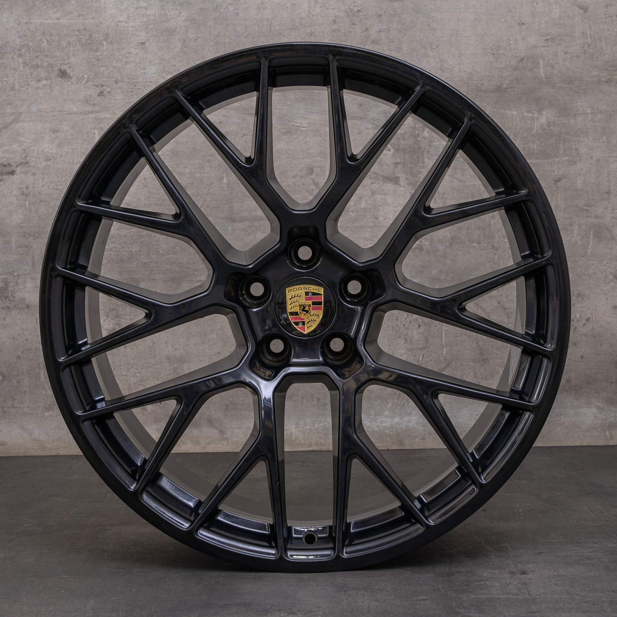 OEM Porsche Macan I & II rims 20 inch 95B601025BF 95B601025BG black glossy