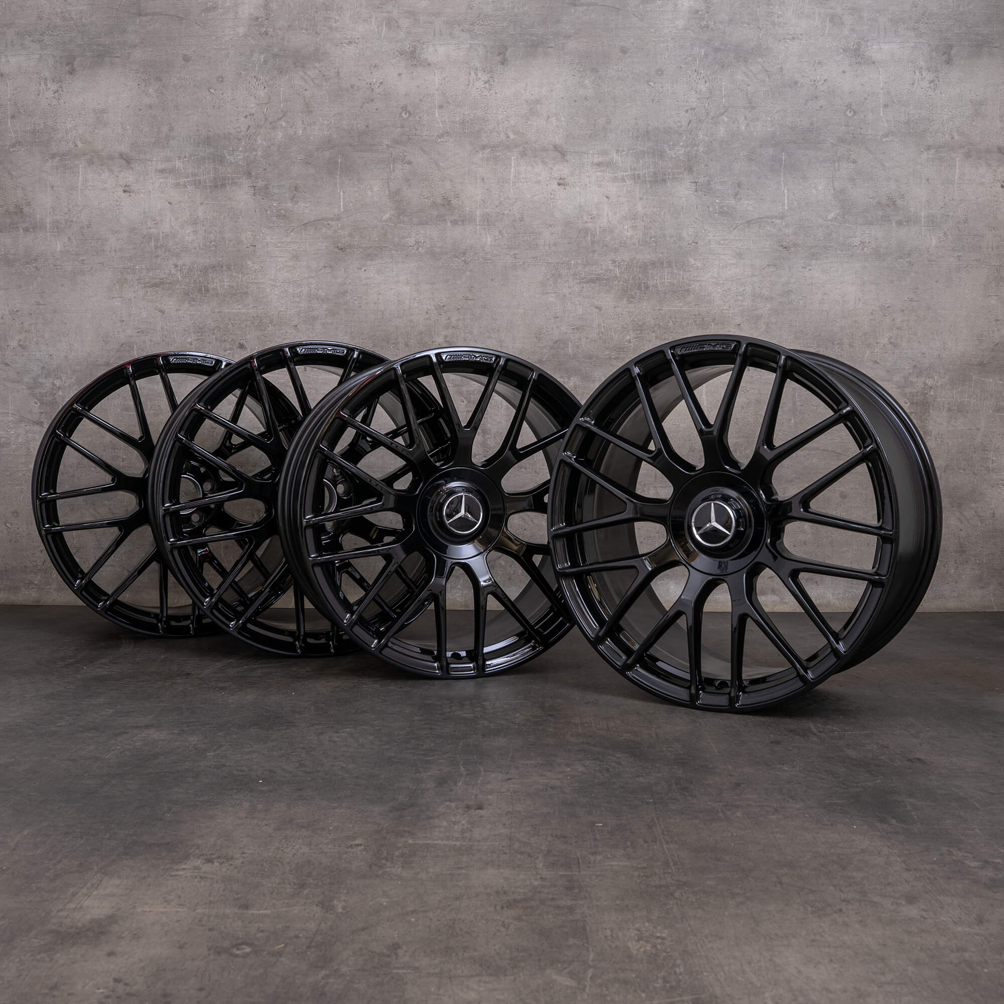 OEM Mercedes Benz C-Class C63 & S AMG Rims 19 20 inch C205 A205 A2054015900 A2054016100 black high gloss