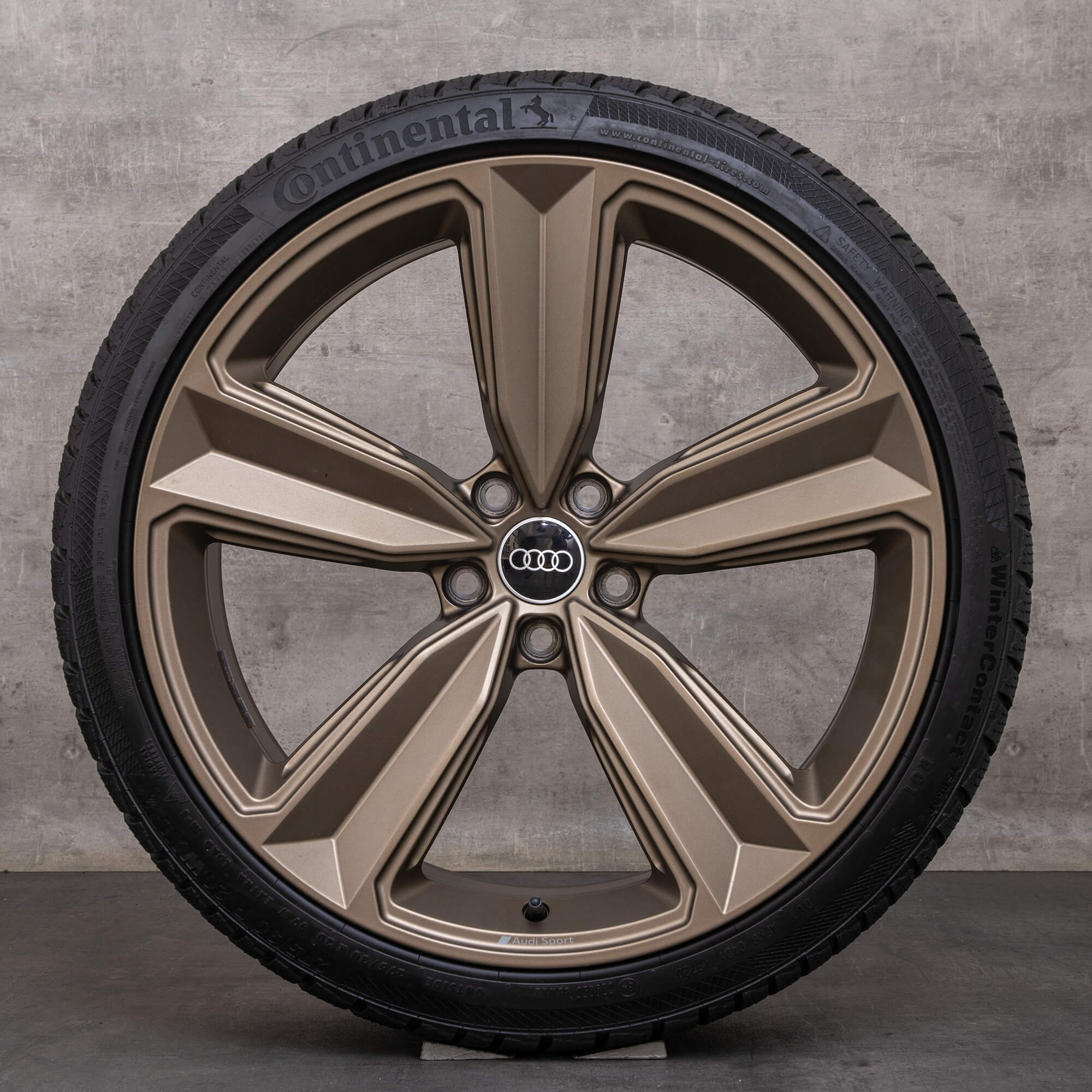 Originale Audi RS4 RS5 vinterhjul 20 tommer B9 F5 fælge Peak 8W0601025F guld bronze