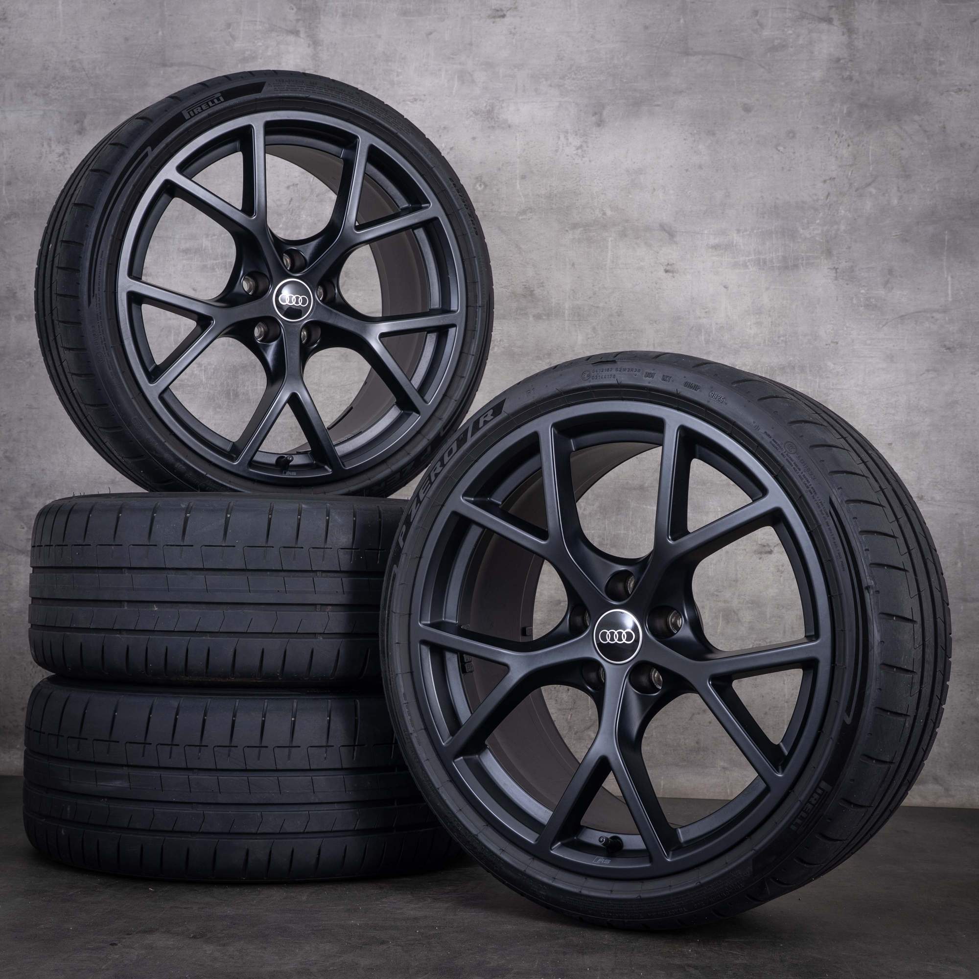 Alkuperäiset Audi RS3 -vanteet 19 tuumaa 8Y kesärenkaat 8Y0601025BR 8Y0601025BS musta silkkimatta