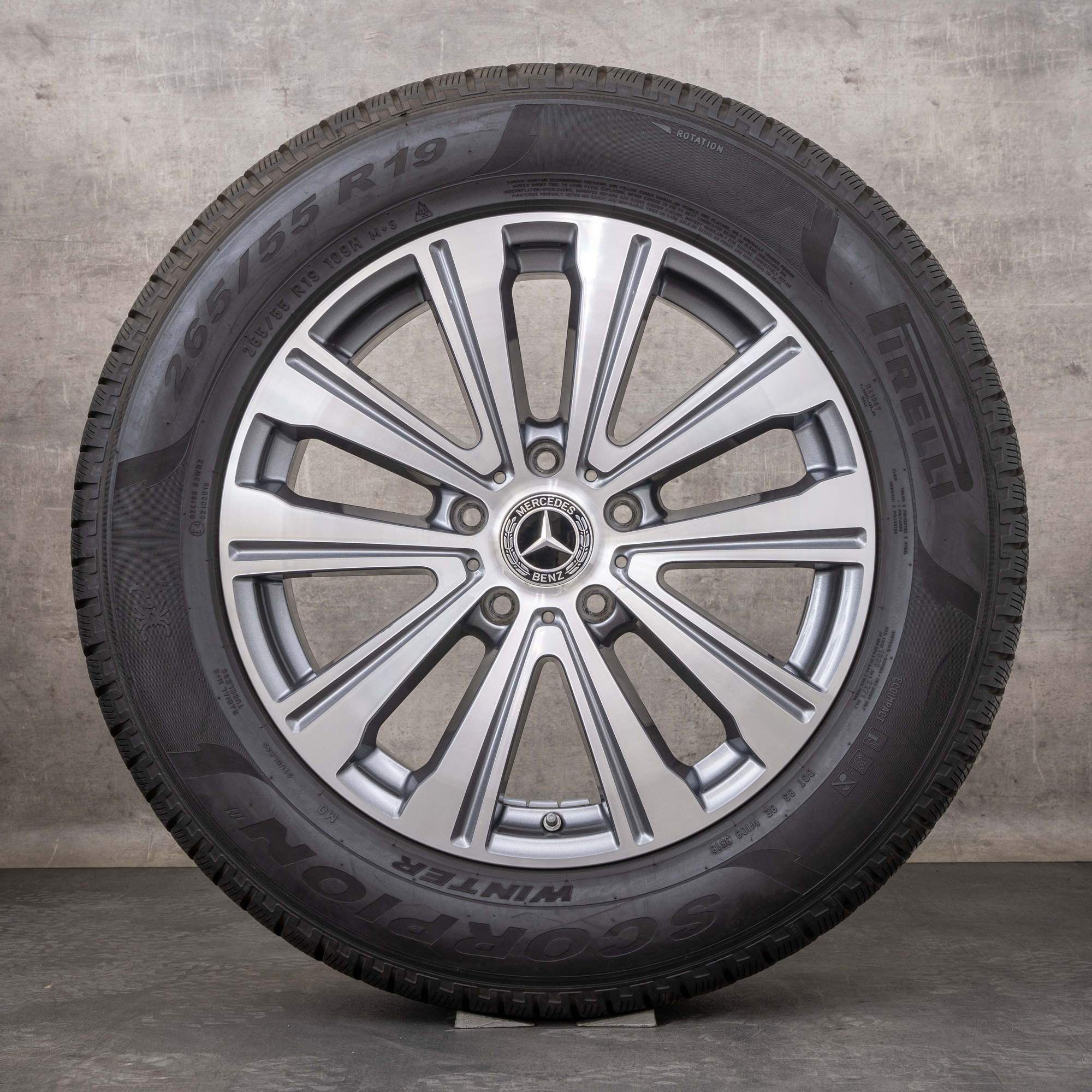 Alkuperäiset Mercedes Benz G-sarjan talvirenkaat 19 tuuman W463 G500 G350 d vanteet A4634011100 himalajanharmaa Kiillotettu