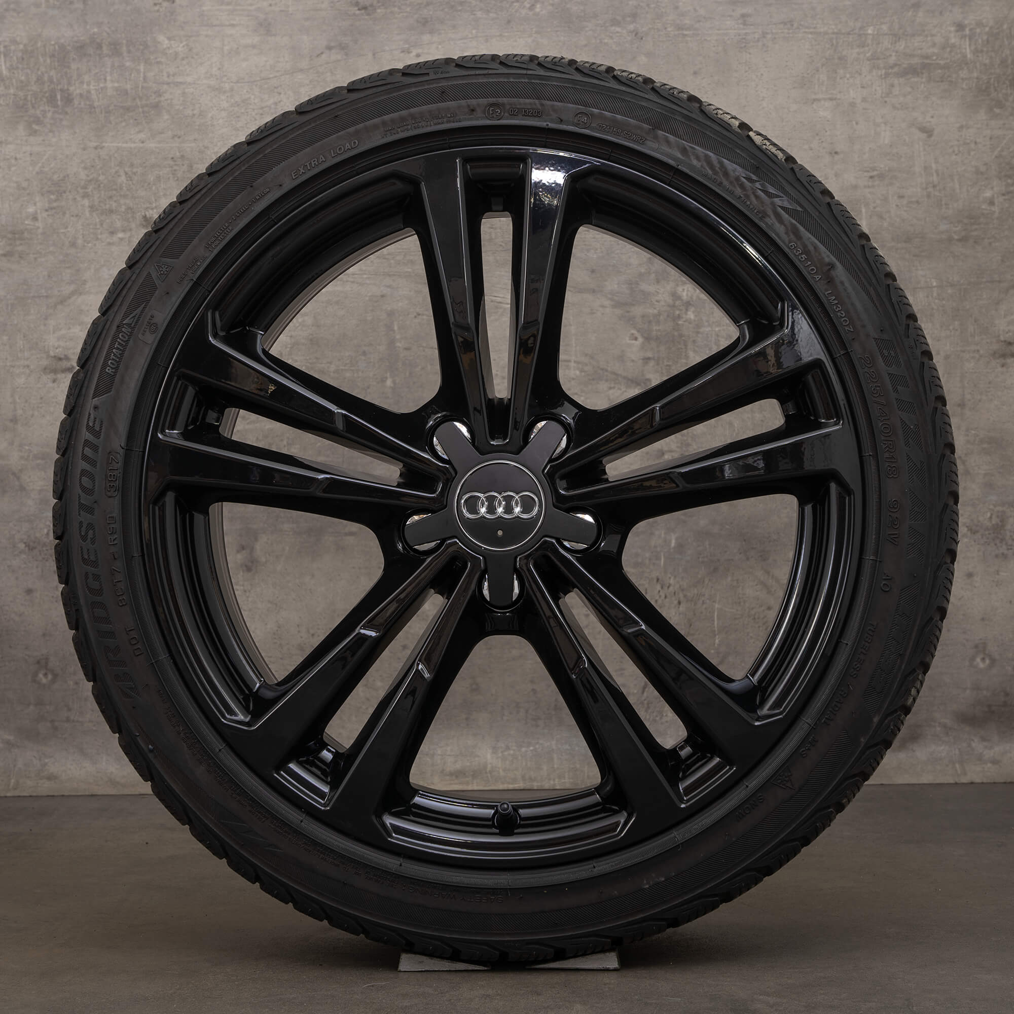 OEM Audi A3 S3 8V 18 inch winter tires rims 8V0601025AJ black