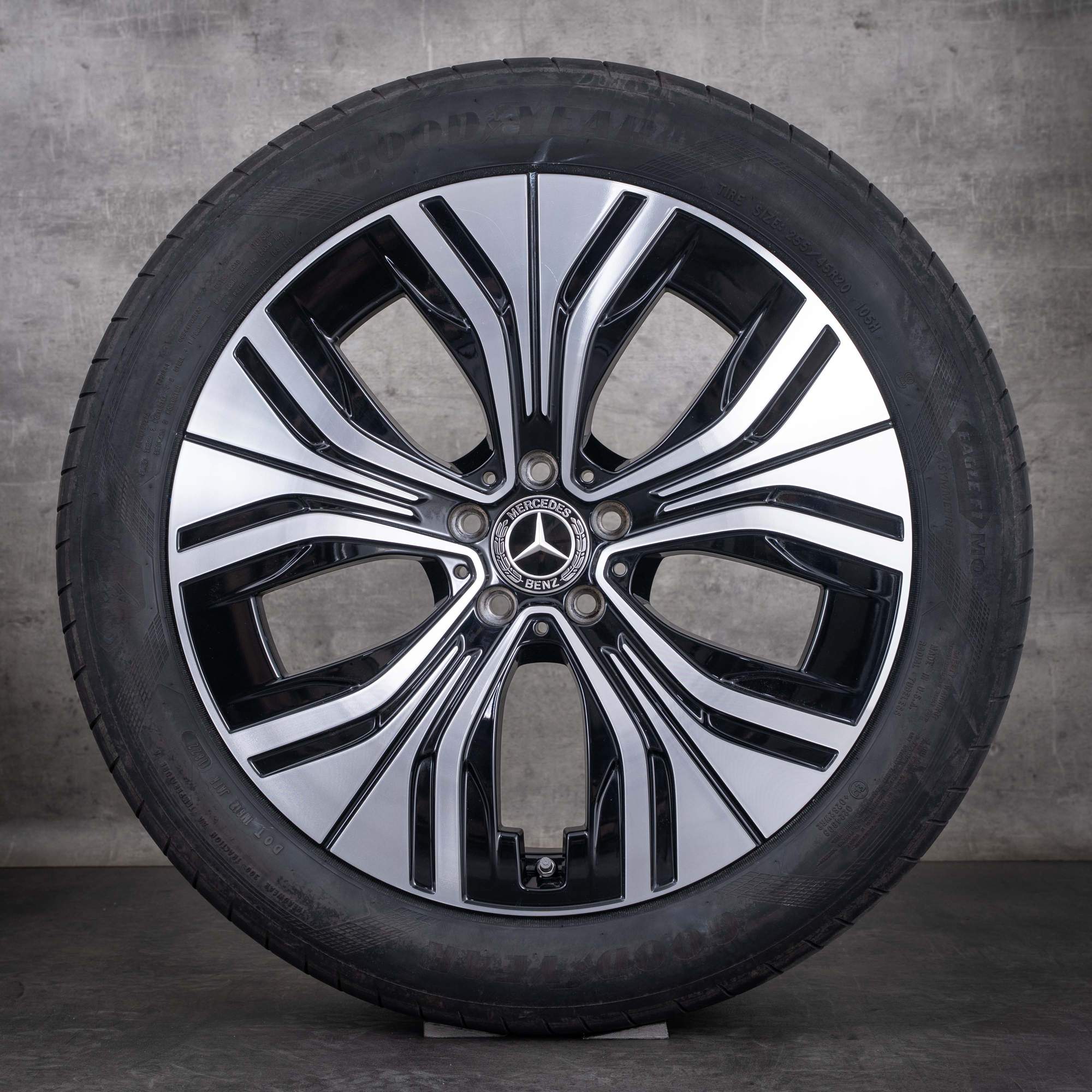 Alkuperäiset Mercedes-Benz EQE SUV -talvirenkaat, 20 tuumaa, X294-vanteet, A2944010600, kiillotettu musta