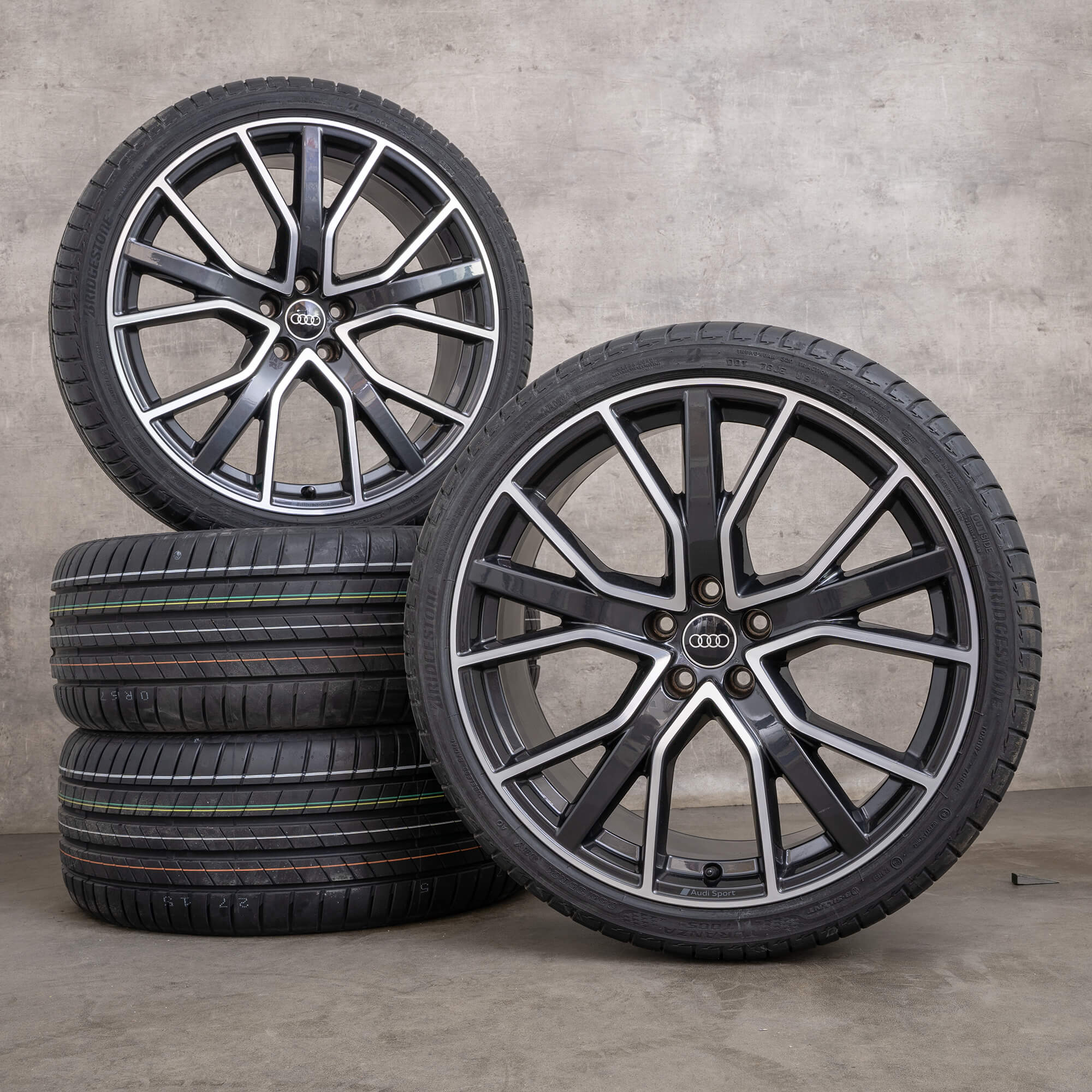 Genuine Audi A7 S7 jante 21 inch 4K C8 summer wheels 4K8601025Q anthracite glossy turned