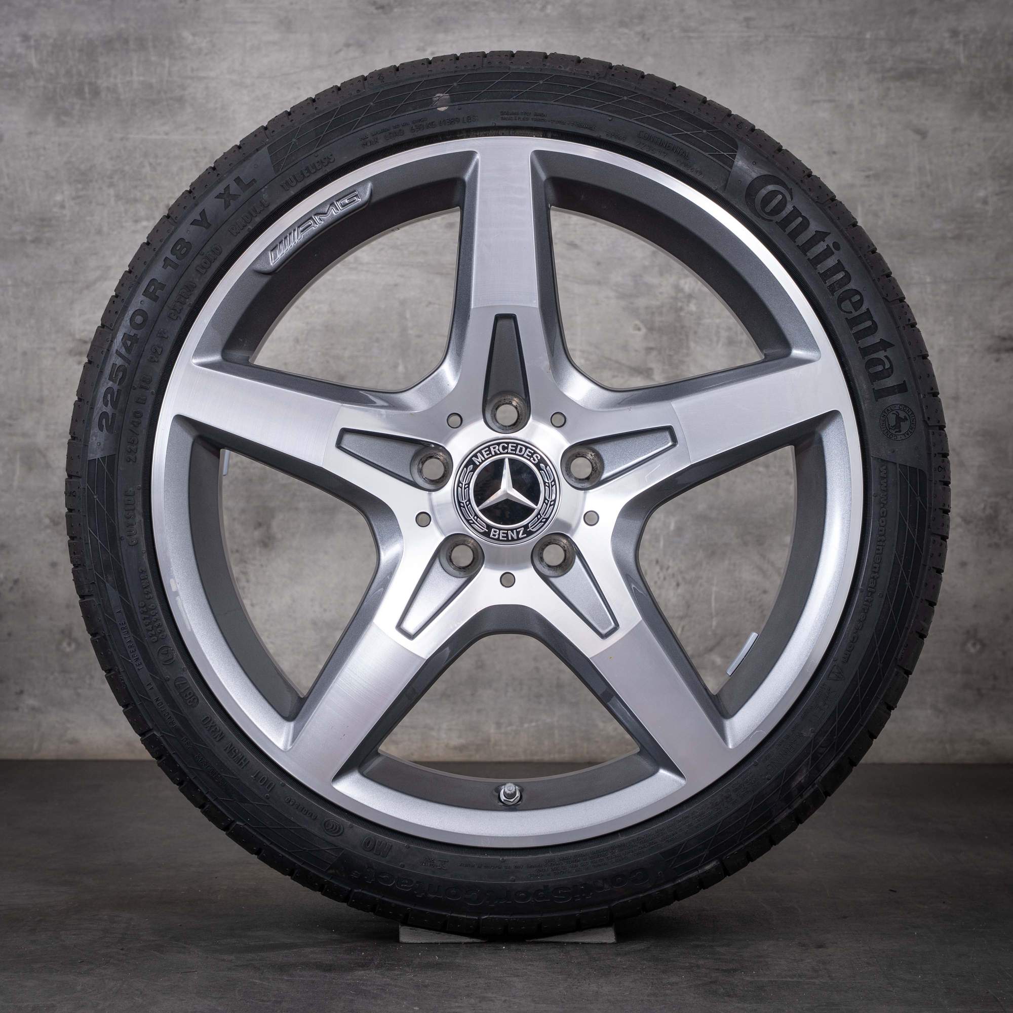 Jante originale Mercedes-Benz SLK SLC AMG de 18 inci R172, jante vară A1724012602 A1724012702, culoare gri Himalaya, diamantate