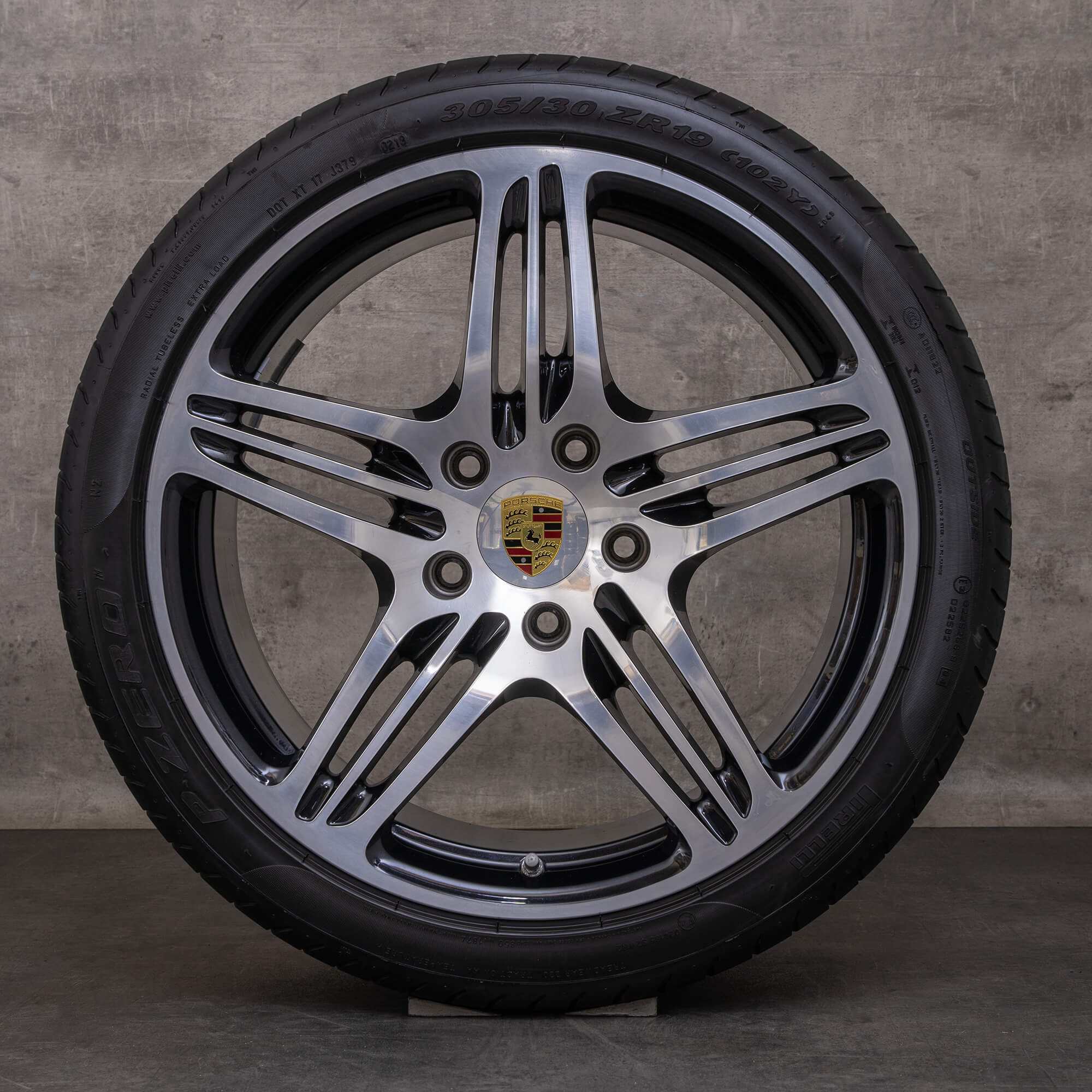 Original Porsche 911 Felgen 19 Zoll 997 Carrera 4 & 4S Sommerräder 99736215602 99736216202 schwarz glanzgedreht