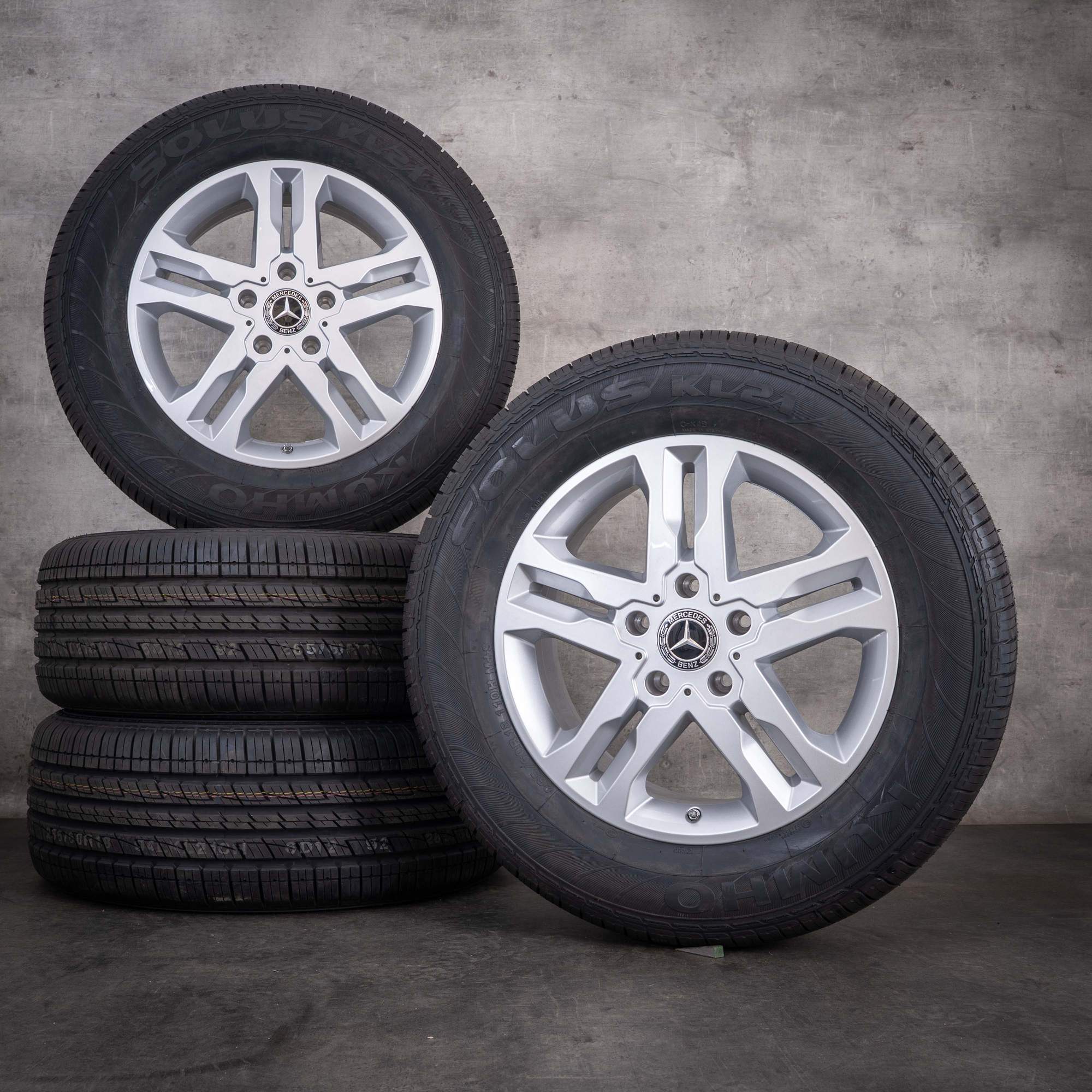 Jante originale Mercedes-Benz Clasa G pentru anvelope de iarnă 18 inci W463 G350 G400 G500 A4634012502 argintiu lucios