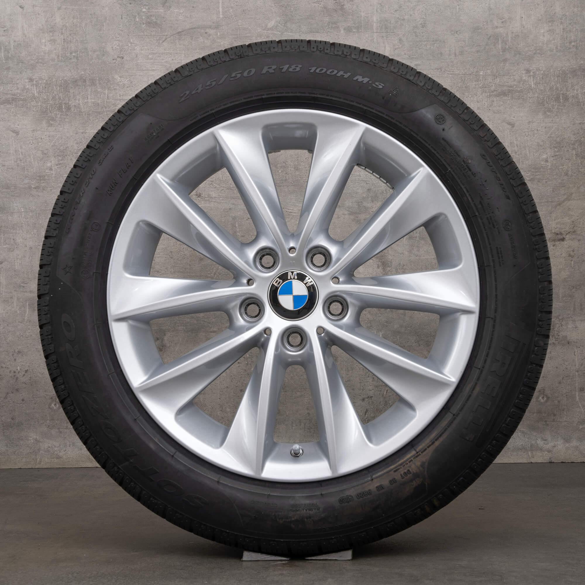 BMW X3 F25 X4 F26 winter wheels 18 inch rims 307 tires 6787578 silver