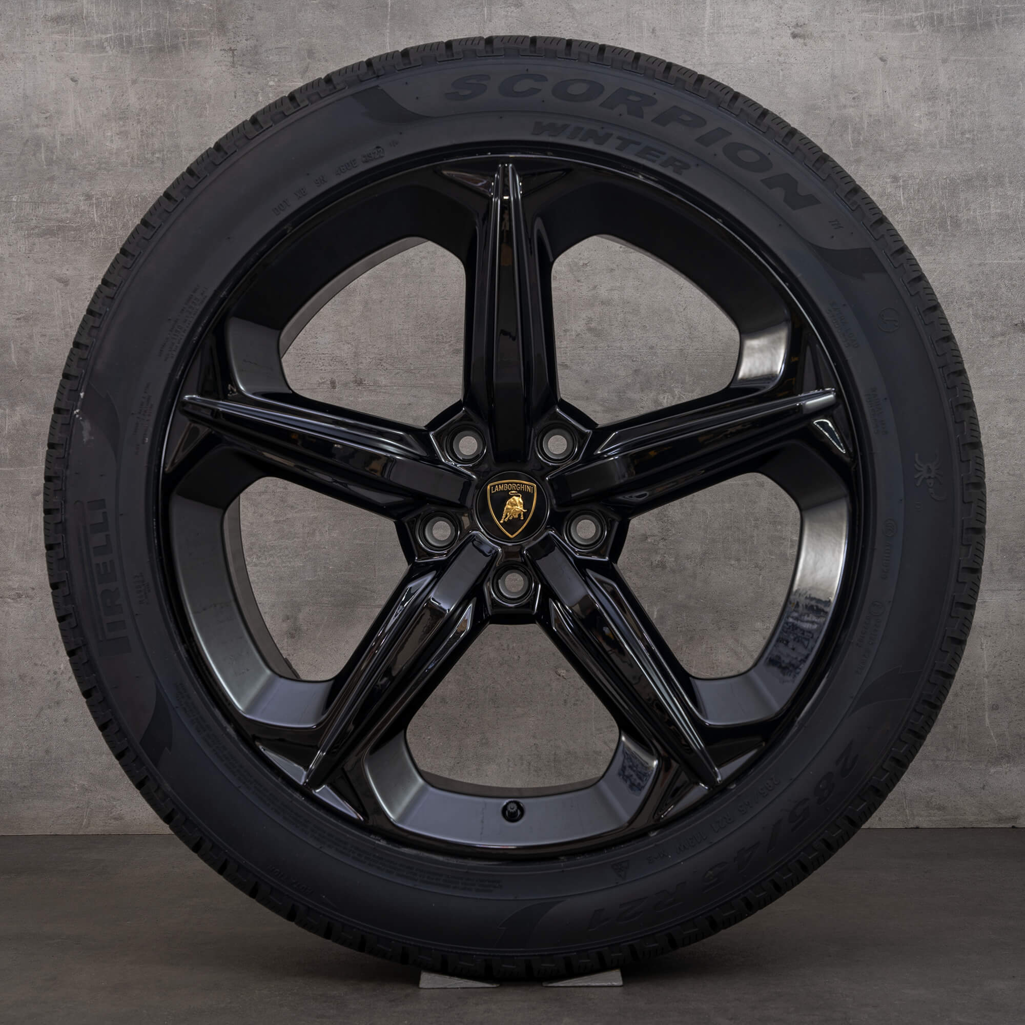 Oryginał Lamborghini Urus koła zimowe 21 cali felgi 4ML601025B 4ML601025C czarny połysk NOWOŚĆ