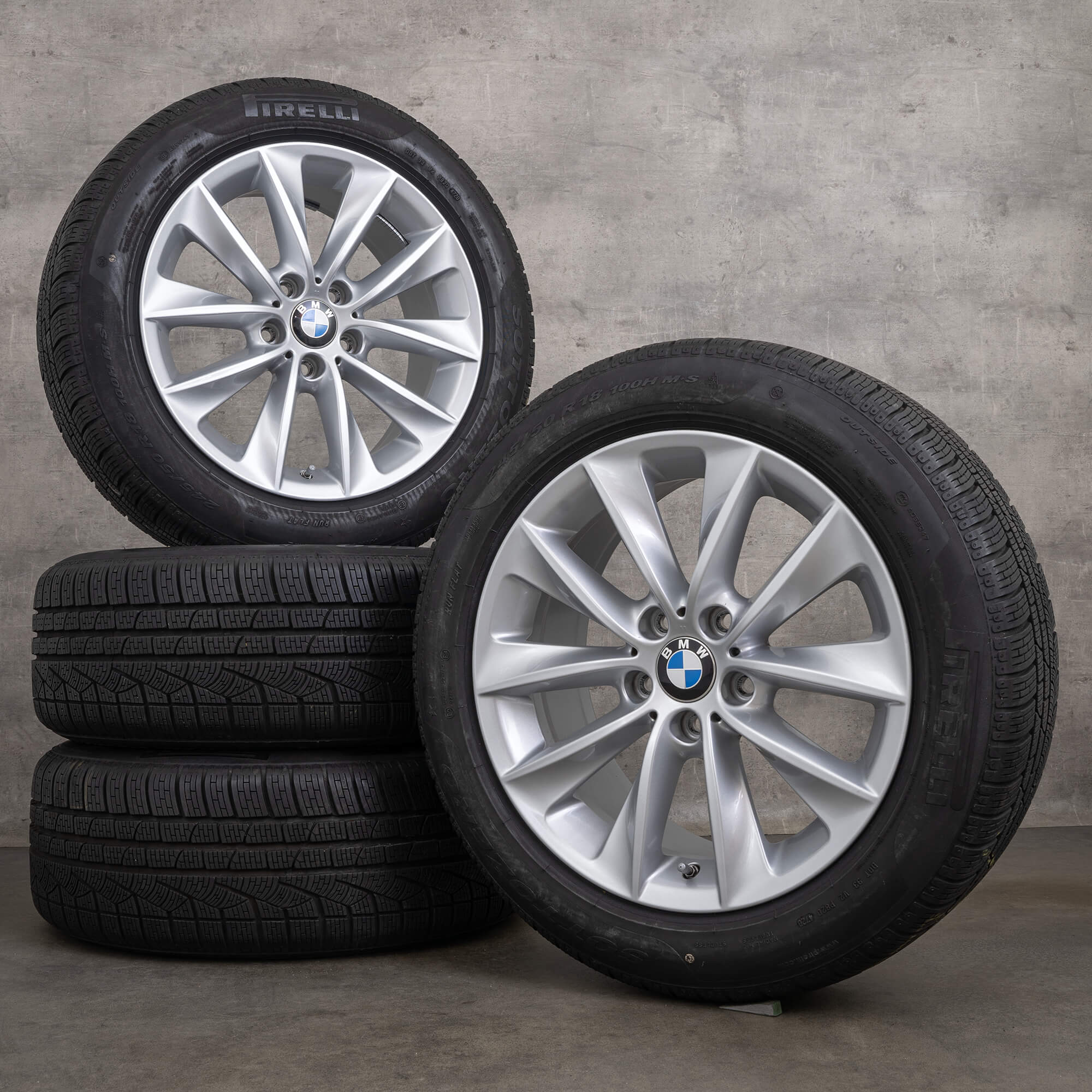 BMW X3 F25 X4 F26 winter wheels 18 inch rims 307 tires 6787578 silver