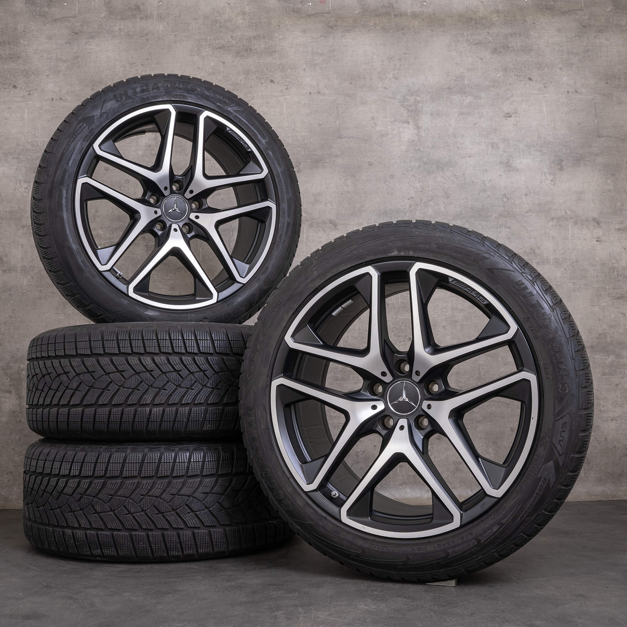 Originale Mercedes Benz G-Klasse G63 AMG vinterhjul 21 tommer W463A W465 fælge A4634011900 sort satin finish