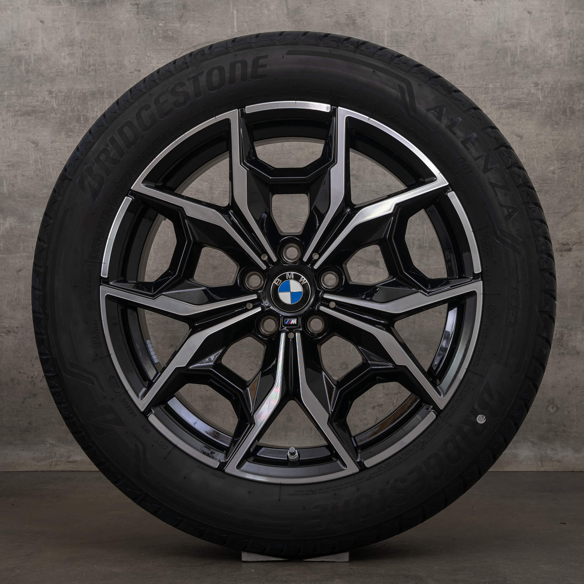 Orijinal BMW X3 X4 kış jantları 19 inç G01 G02 jantlar styling 887 M 7916263 siyah parlak tornalanmış