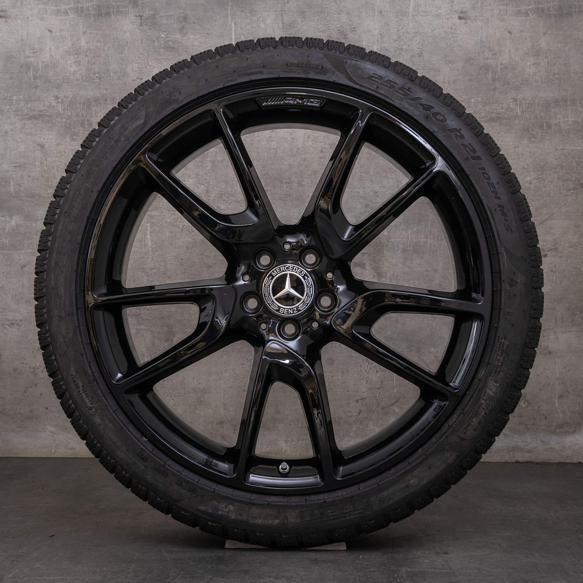 Oryginalał Mercedes Benz GLC 43 AMG koła zimowe 21 cali felgi X253 A2534012000 A2534012800 czarny błyszczący