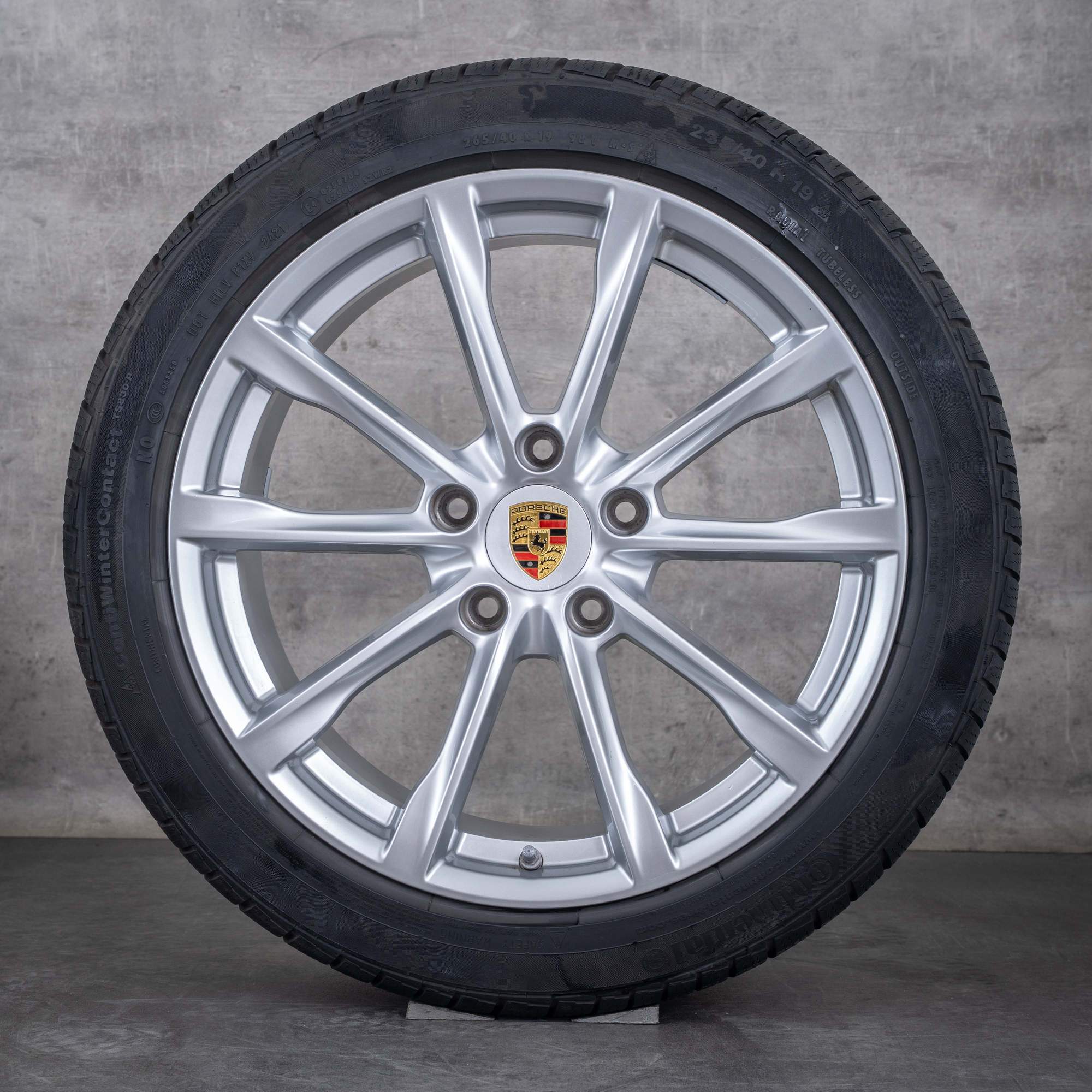 Original Porsche Boxster Cayman Winterräder 19 Zoll 982 S GTS T Felgen 982601025 982601025A silber glanz
