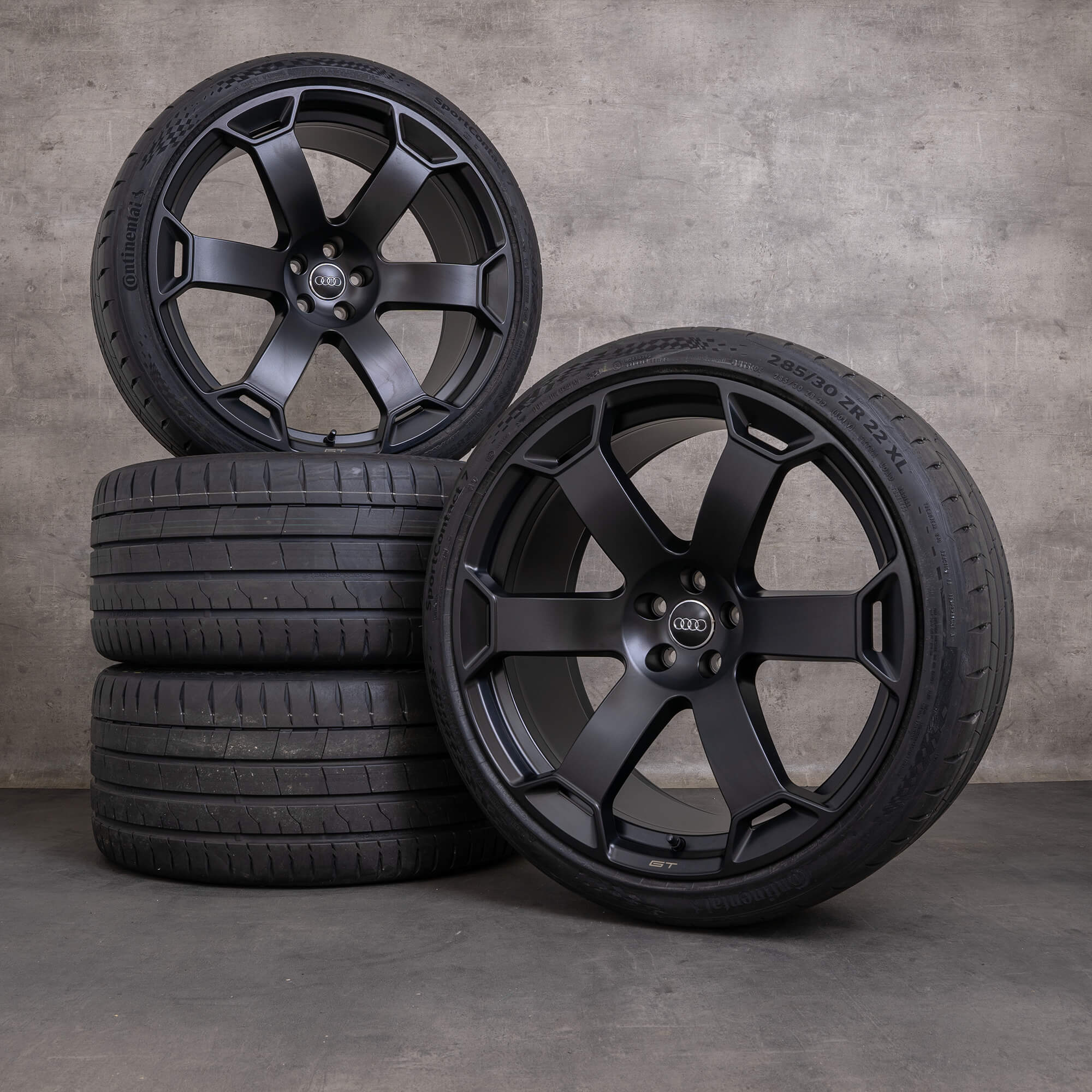 OEM Audi RS6 RS7 GT summer wheels 22 inch 4K C8 rims retro 4K0601025EB black matt NEW