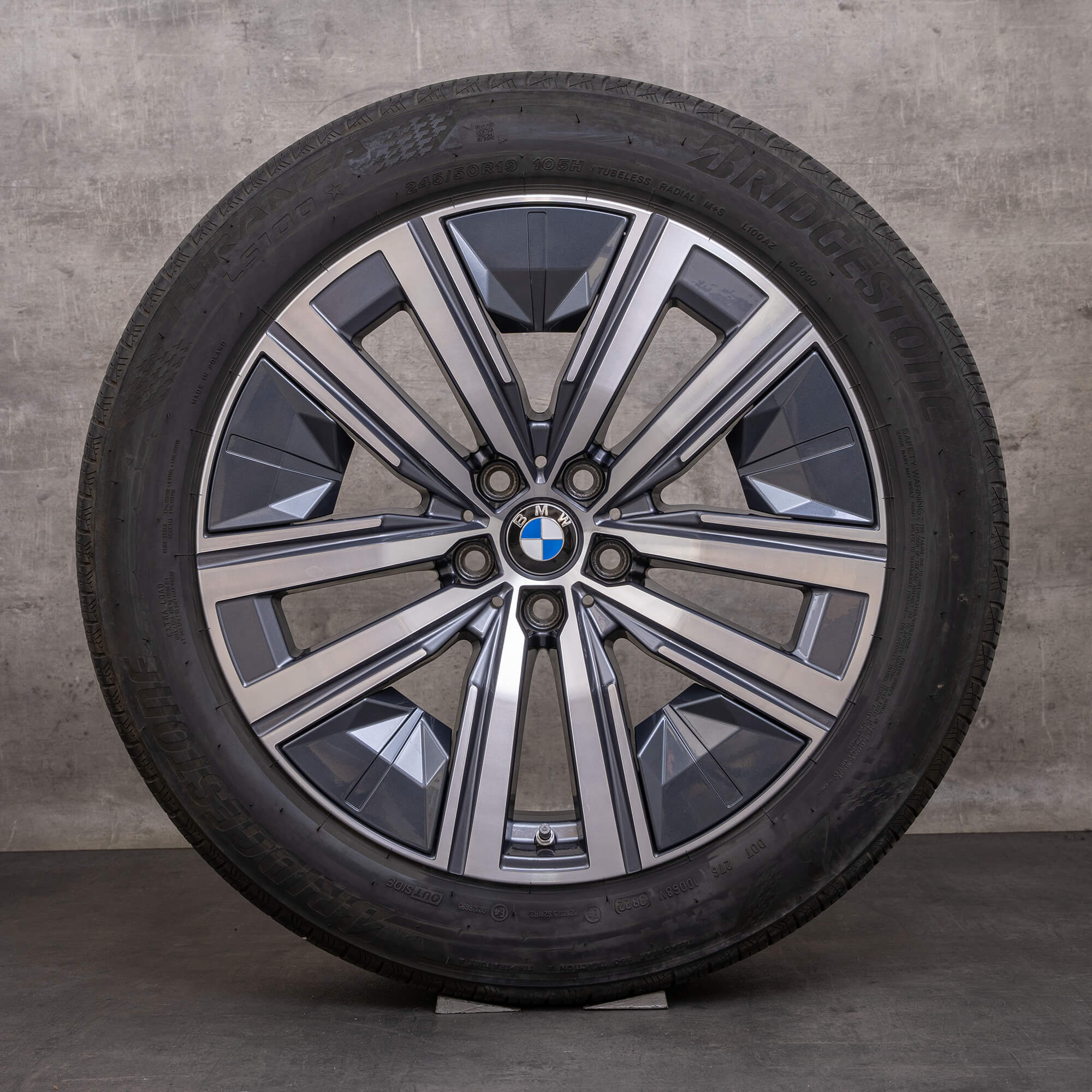 Original BMW 7er i7 Felgen 19 Zoll G70 Winterräder Styling 904 5A19DE3 schwarz glanzgedreht