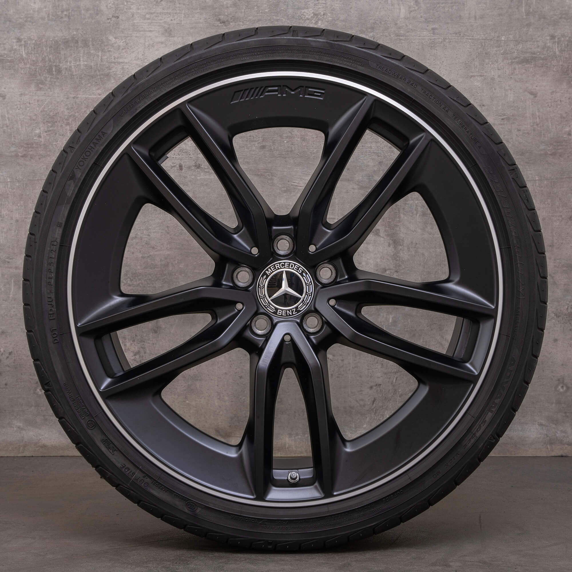 Orijinal AMG Mercedes E-Serisi E43 E53 jantlar 20 inç W213 S213 A238 C238 yaz jantları A2134014900 A2134015000 siyah jant parlak tornalı