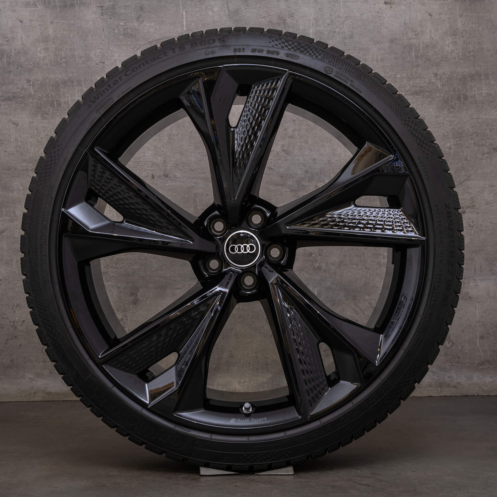 Originale Audi RS6 RS7 vinterhjul 22 tommer 4K C8 fælge 4K0601025BC sort