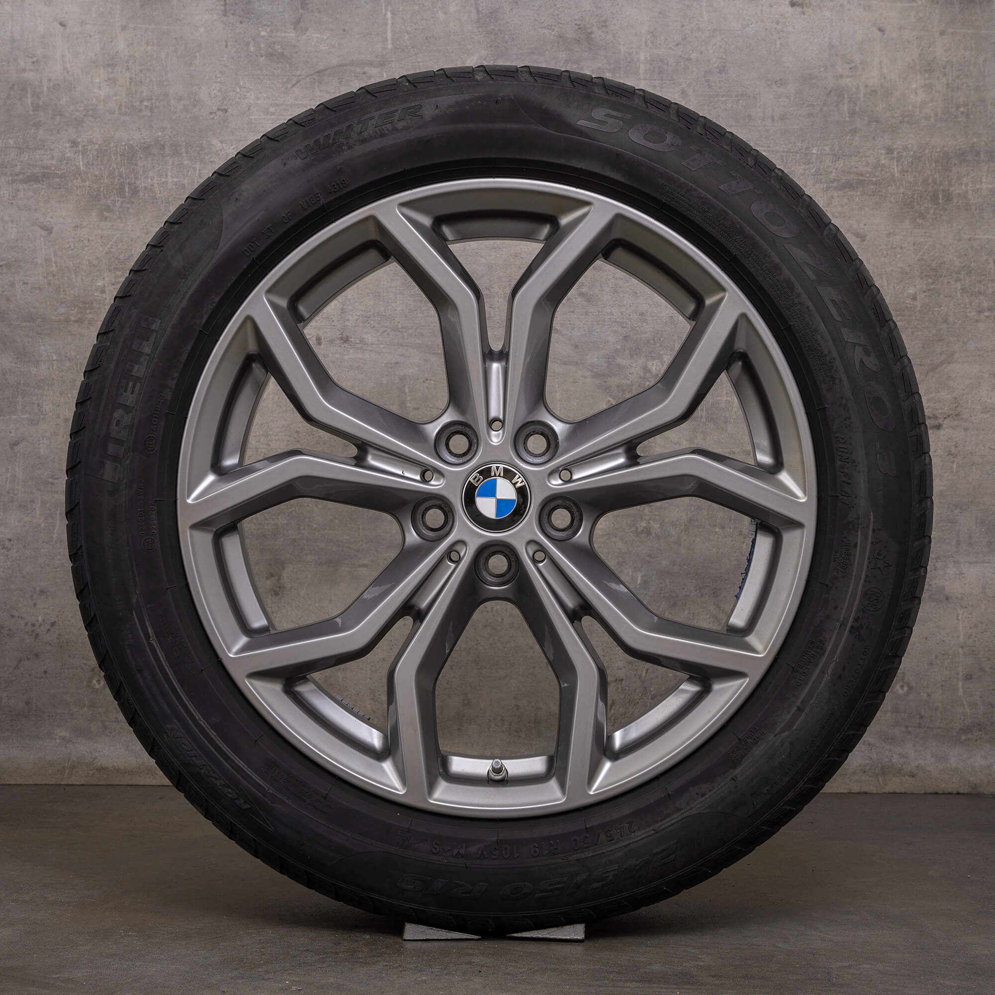 Originale BMW X3 X4 ruote invernali 19 pollici G01 G02 cerchi styling 694 6877328 grigio ferrico