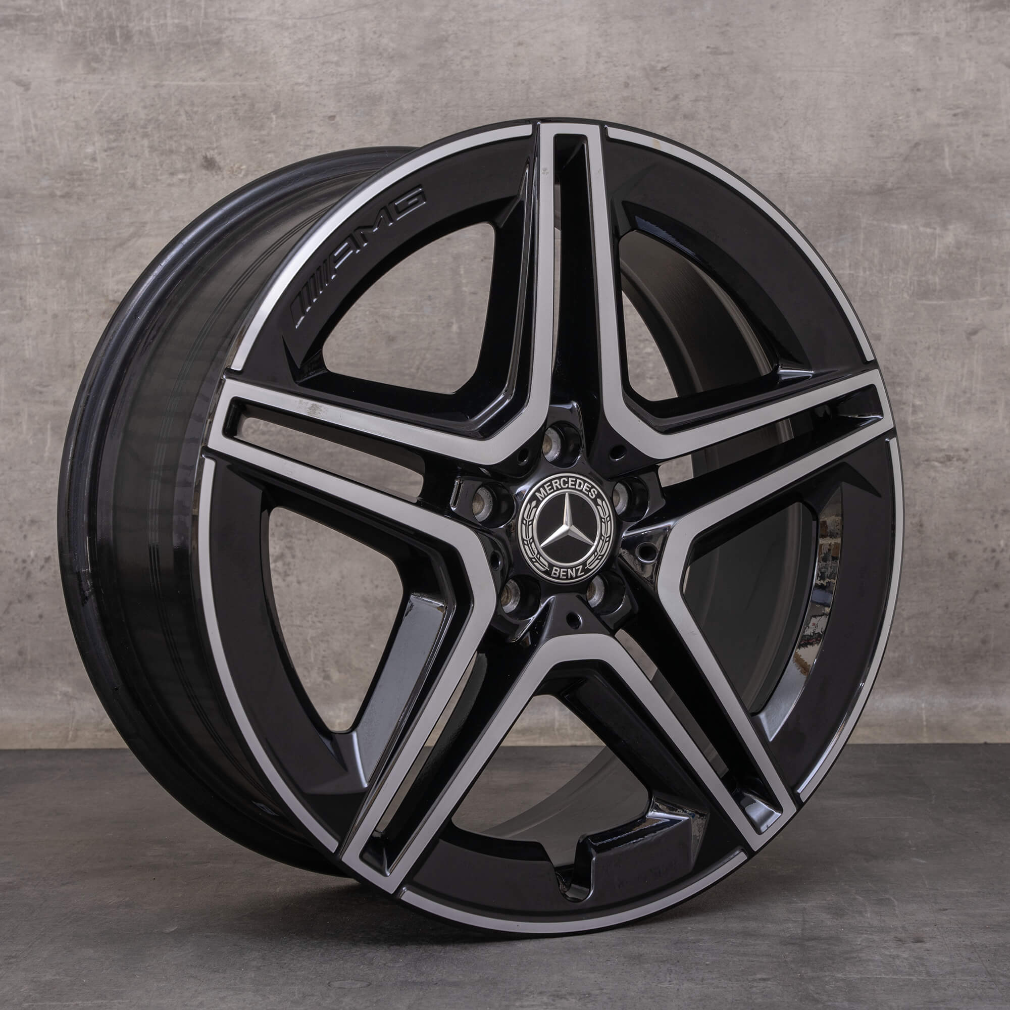Orijinal Mercedes Benz GLE Jant 20 inç 53 AMG X167 C167 A1674013200 Ön aks siyah parlak tornalanmış