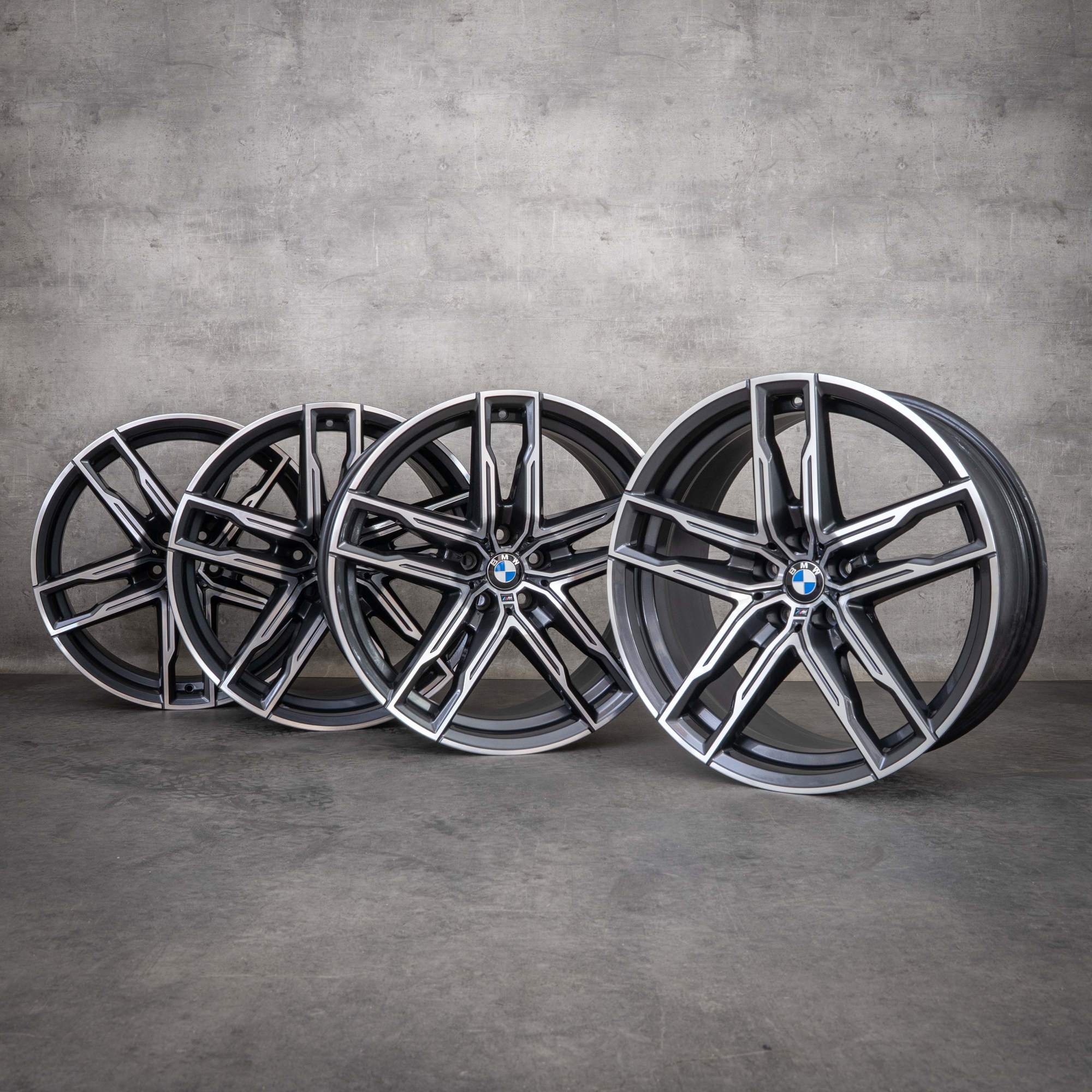 Original BMW M5 M8 Felgen 20 Zoll F90 F91 F92 F93 Gran Coupe Styling 810 M 8089562 8089563 orbit grey glanzgedreht