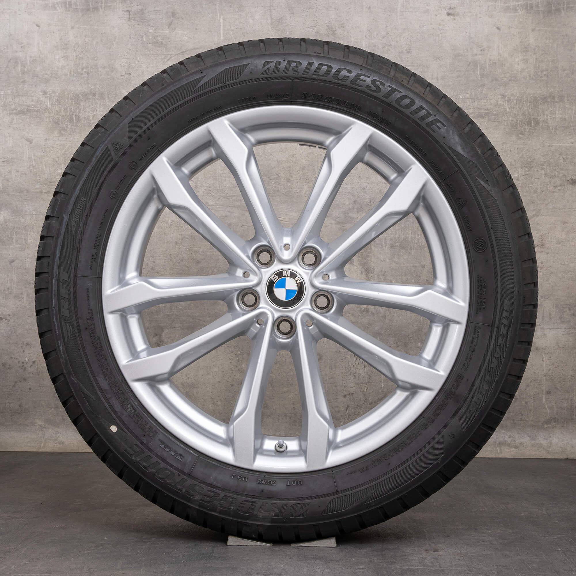 OEM BMW X3 X4 winter wheels 19 inch G01 G02 rims styling 691 6877325 silver