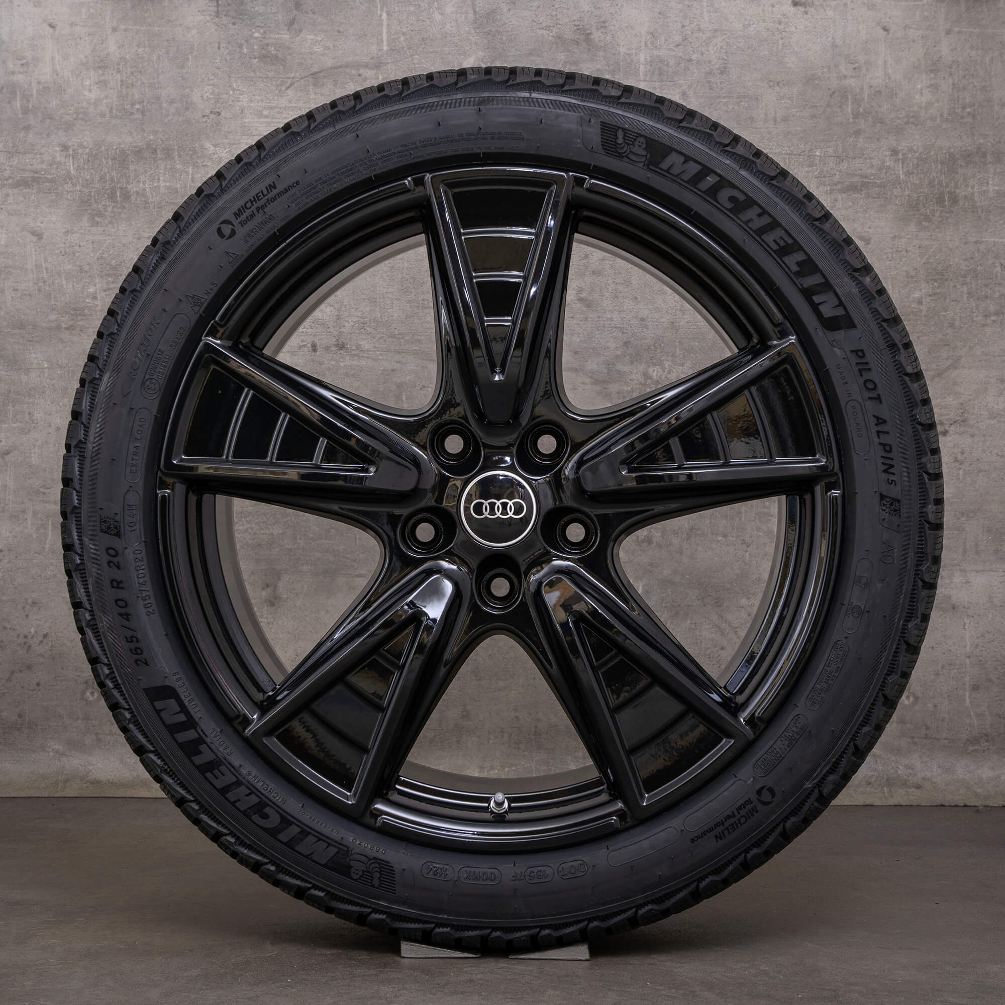 Genuine Audi A6 S6 e-tron llantas de invierno 20 pulgadas GH 85E601025ZC 85E601025ZD negro alto brillo