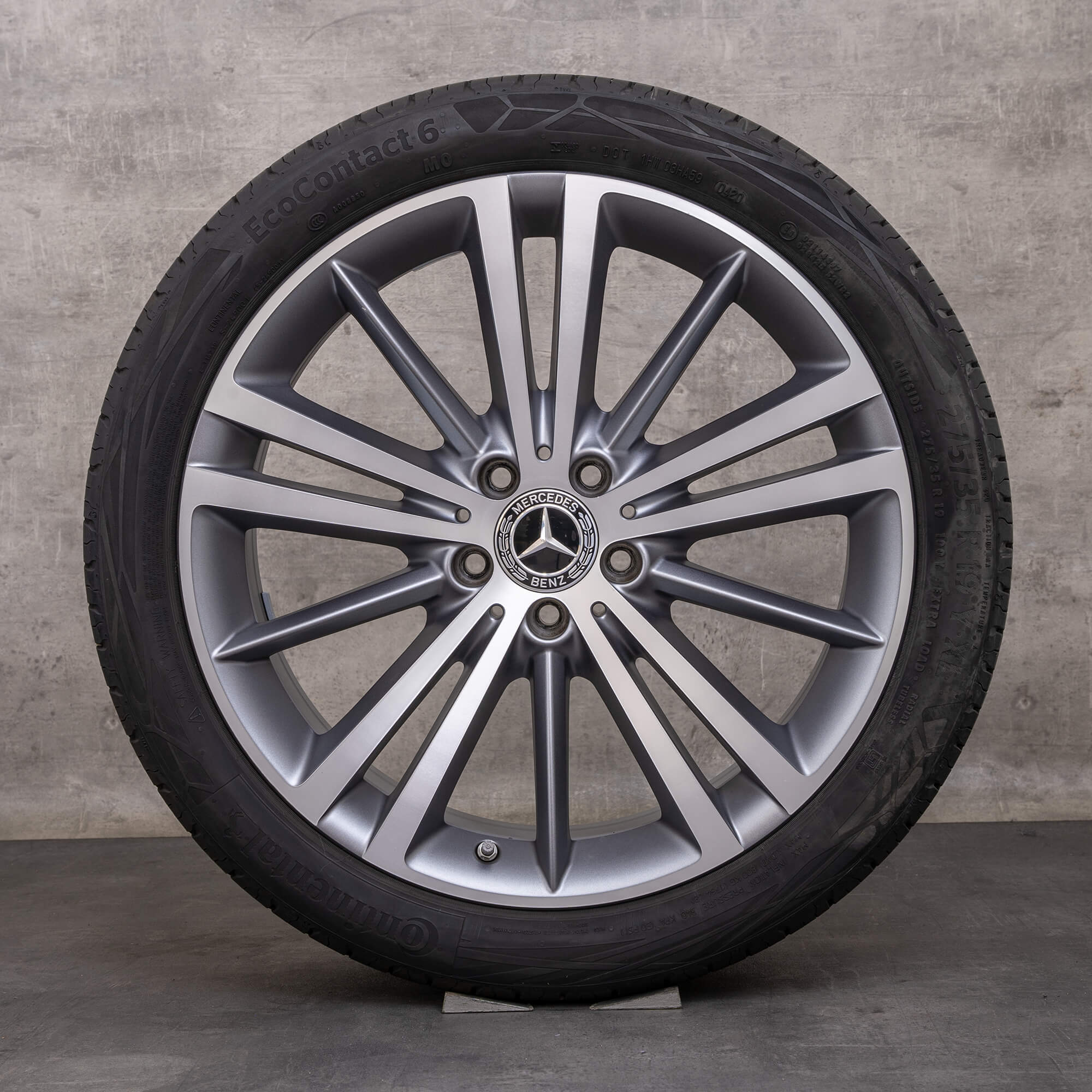 Orijinal Mercedes Benz CLS AMG jantlar 19 inç C257 yaz jantları A2574010300 A2574010400 himalaya gri mat parlak tornalanmış