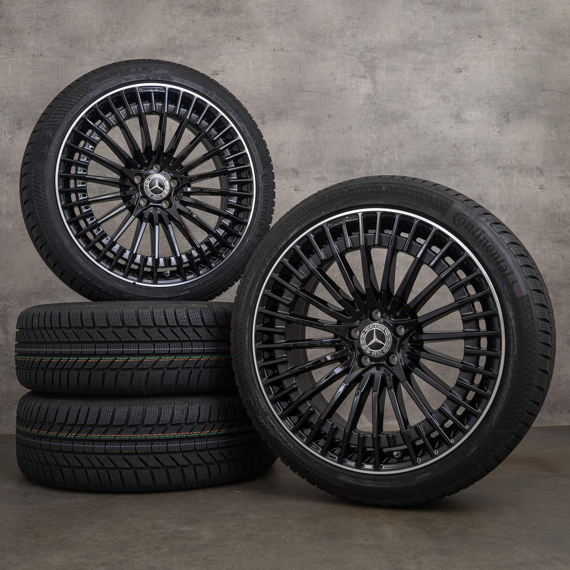Oryginał AMG Mercedes EQC N293 21 cali opony zimowe Felgi A2934011000 A2934011100 czarne polerowane NOWE
