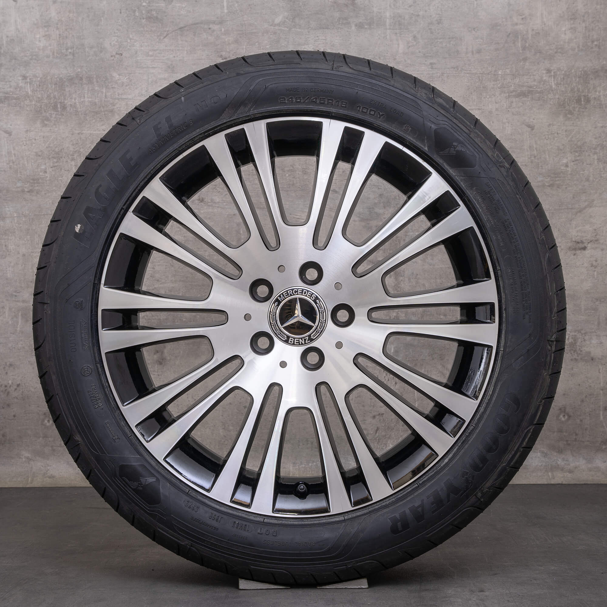 Original Mercedes Benz V-Klasse Felgen 18 Zoll 639 Vito Viano Sommerräder A6394012602 schwarz glanzgedreht NEU
