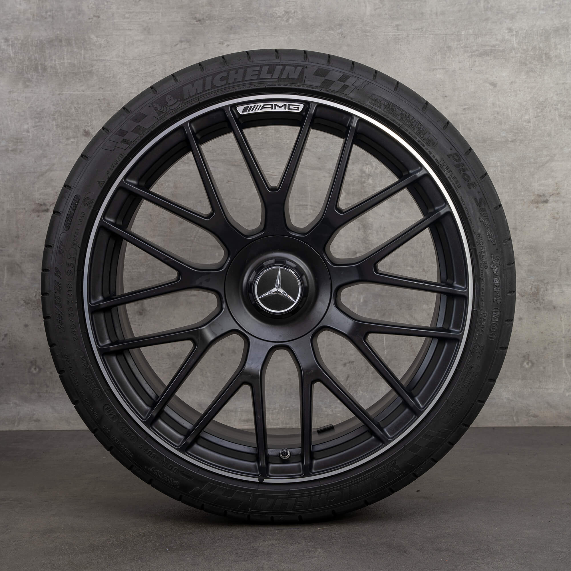 Mercedes Benz 19 tommer fælge AMG C63 S W205 S205 sommerdæk sommerhjul