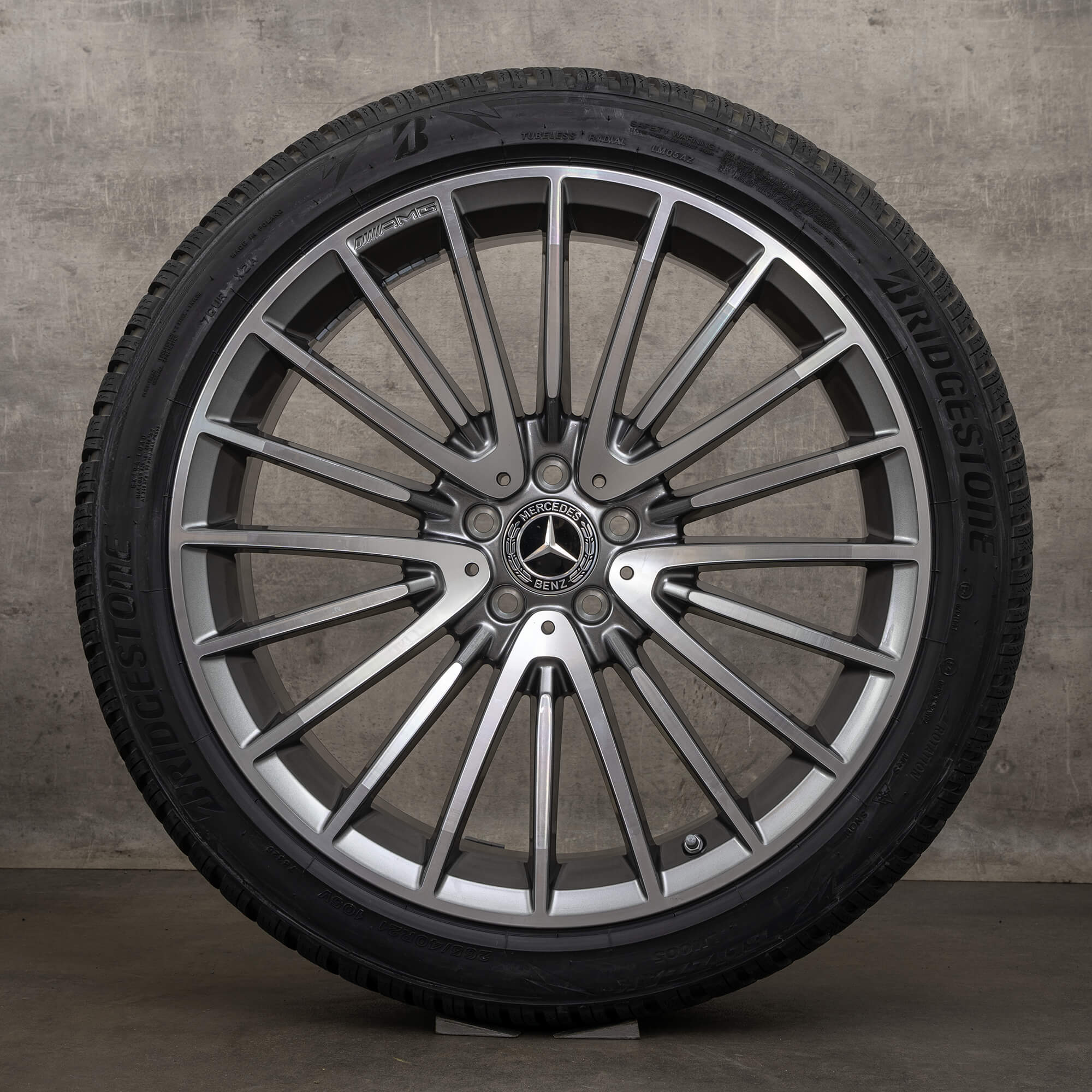 Alkuperäiset Mercedes Benz GLC 63 & 63S AMG talvirenkaat 21 tuuman X253 C253 4MATIC vanteet A2534015900 A2534016000 himalajanharmaa Kiillotettu UUSI