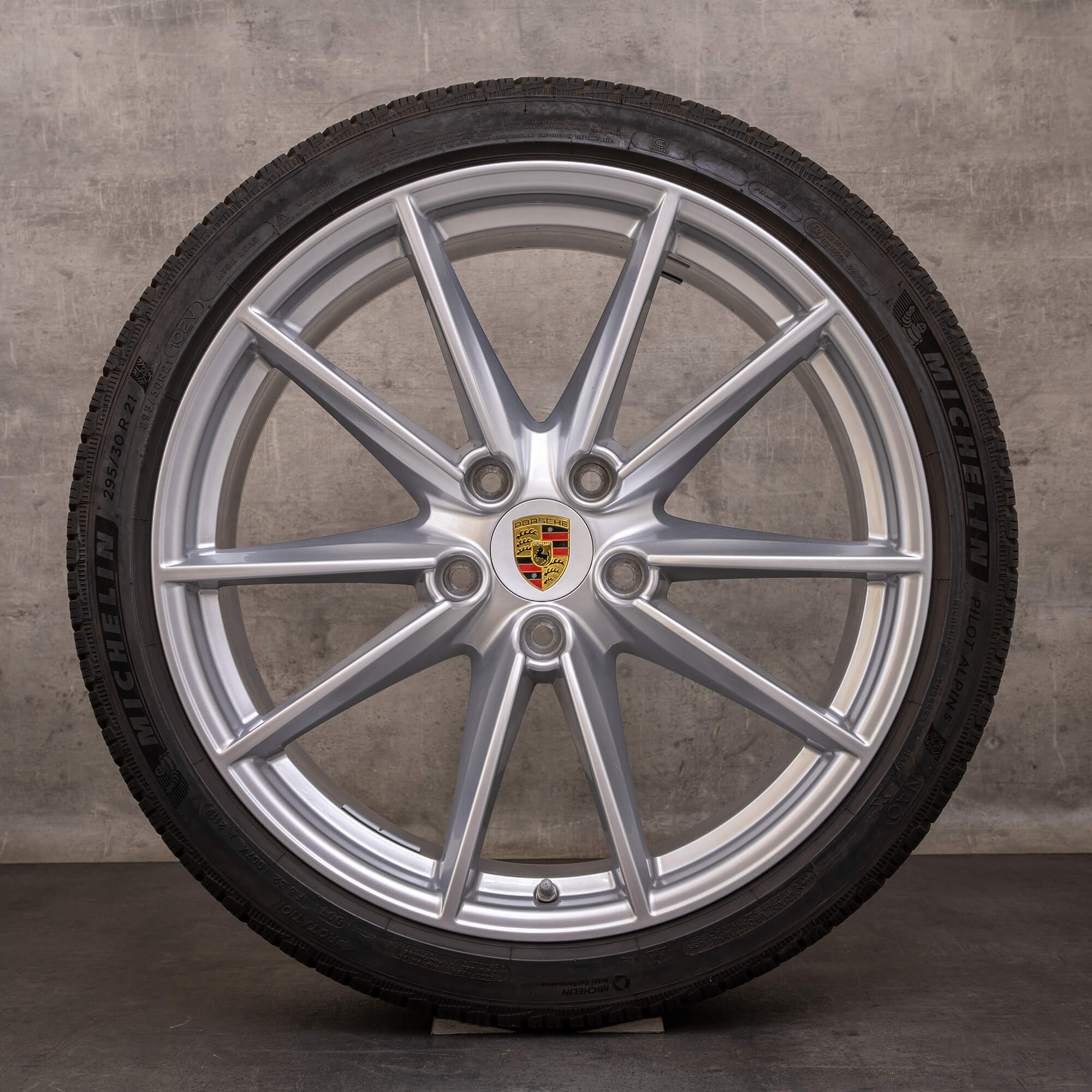 Alkuperäiset Porsche 911 talvirenkaat 20 21 tuuman 992 I vanteet 992601025C 992601025E hopea kiiltävä