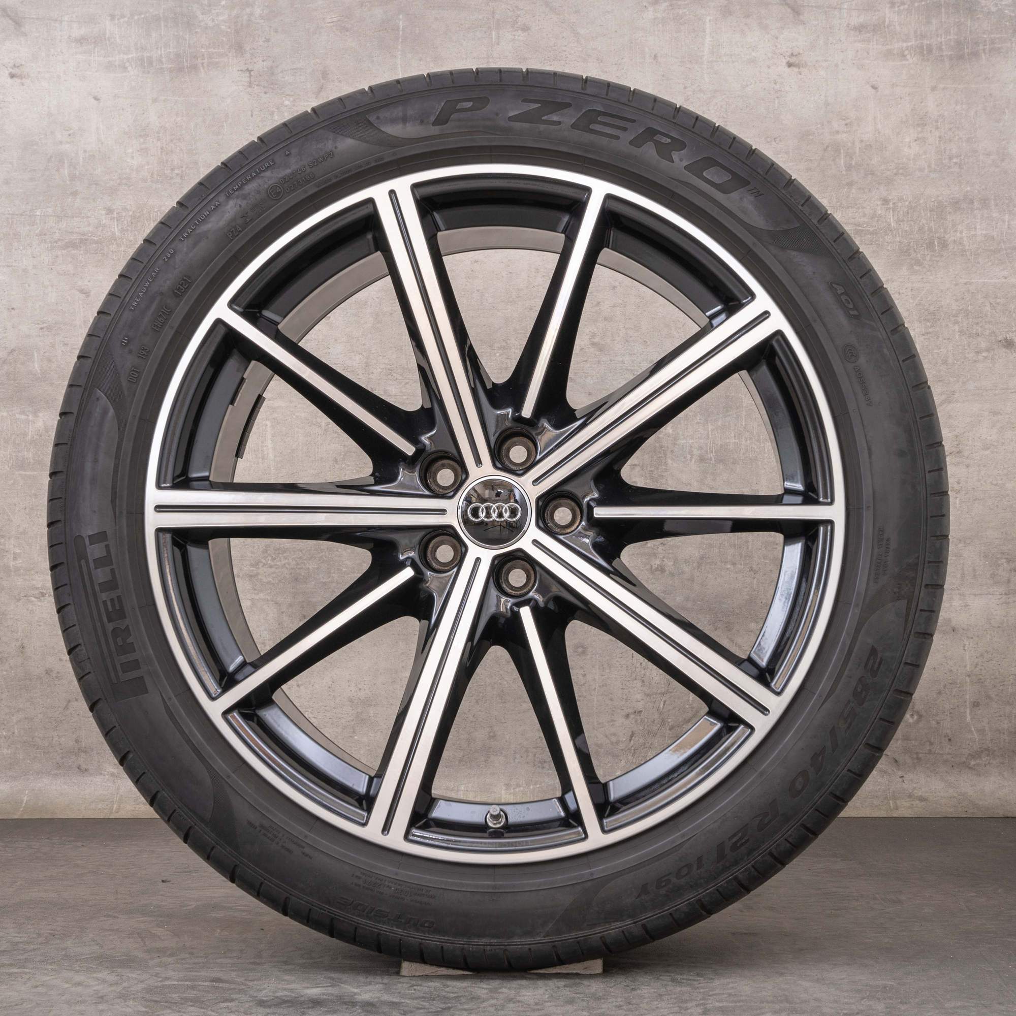Originele Audi Q7 SQ7 velgen 21 inch 4M zomerwielen 4M0601025CC graniet ...