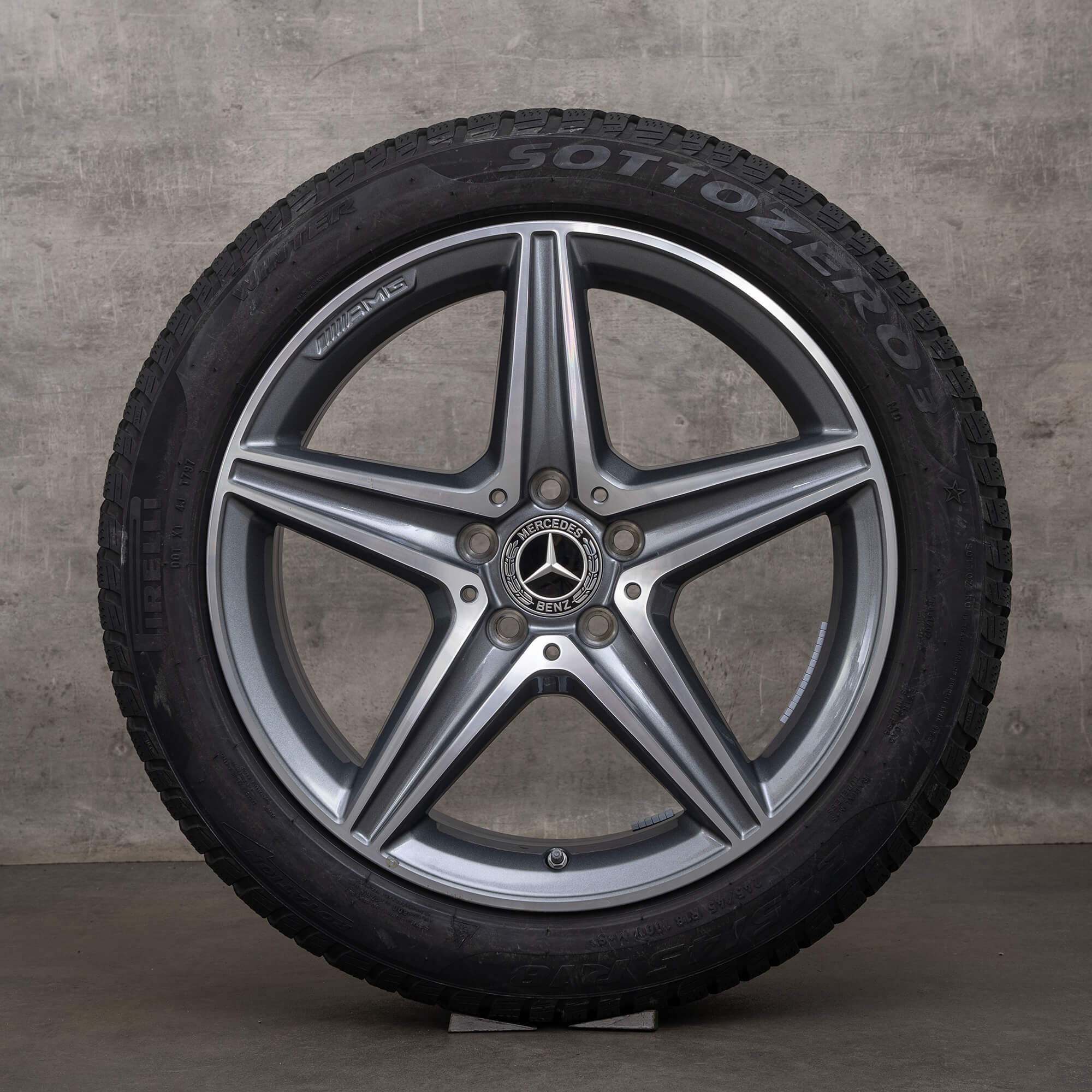 Llantas originales AMG Mercedes Benz Clase E de invierno 18 pulgadas W213 S213 A238 C238 llantas A2134011800 A2134011900 gris himalaya brillante torneado