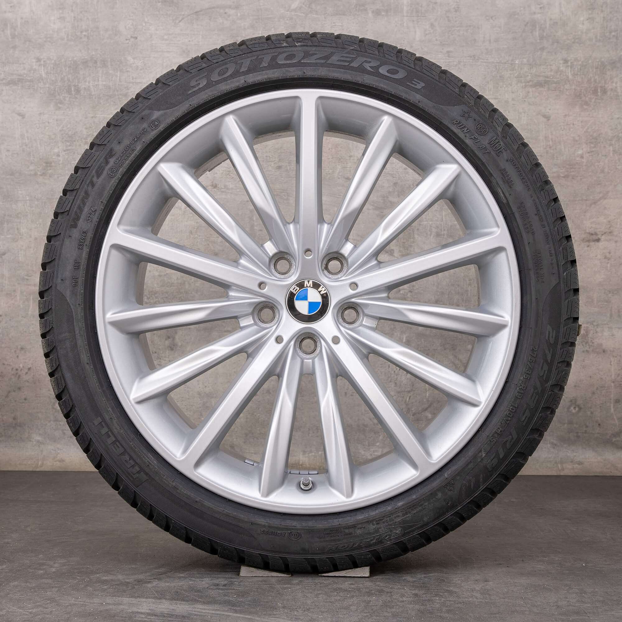 Oem BMW Série 5 pneus hiver jantes 19 pouces G30 G31 Sytling 633 6863419 6874439 silver