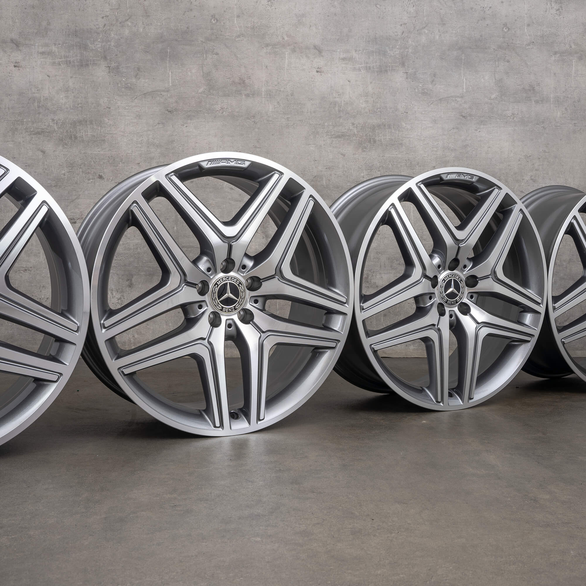 Alkuperäiset Mercedes Benz GLA GLB 35 45 AMG vanteet 20 tuuman X247 H247 A2474012000 himalajanharmaa Kiillotettu UUSI