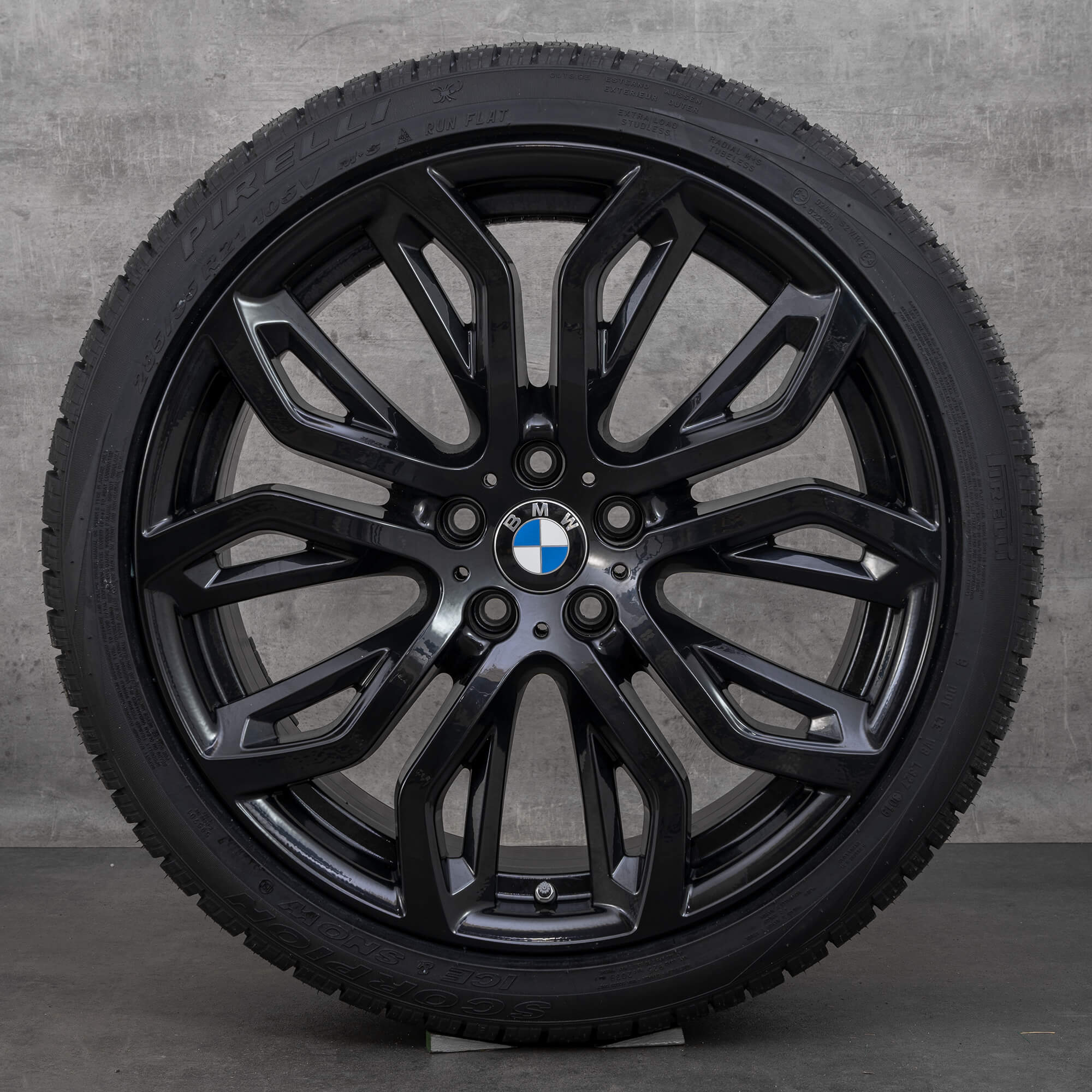 Oryginalne BMW X5M X6 X6M koła zimowe 21 cali E70 E71 felgi stylizacja 375 M 6796149 6796151 czarny