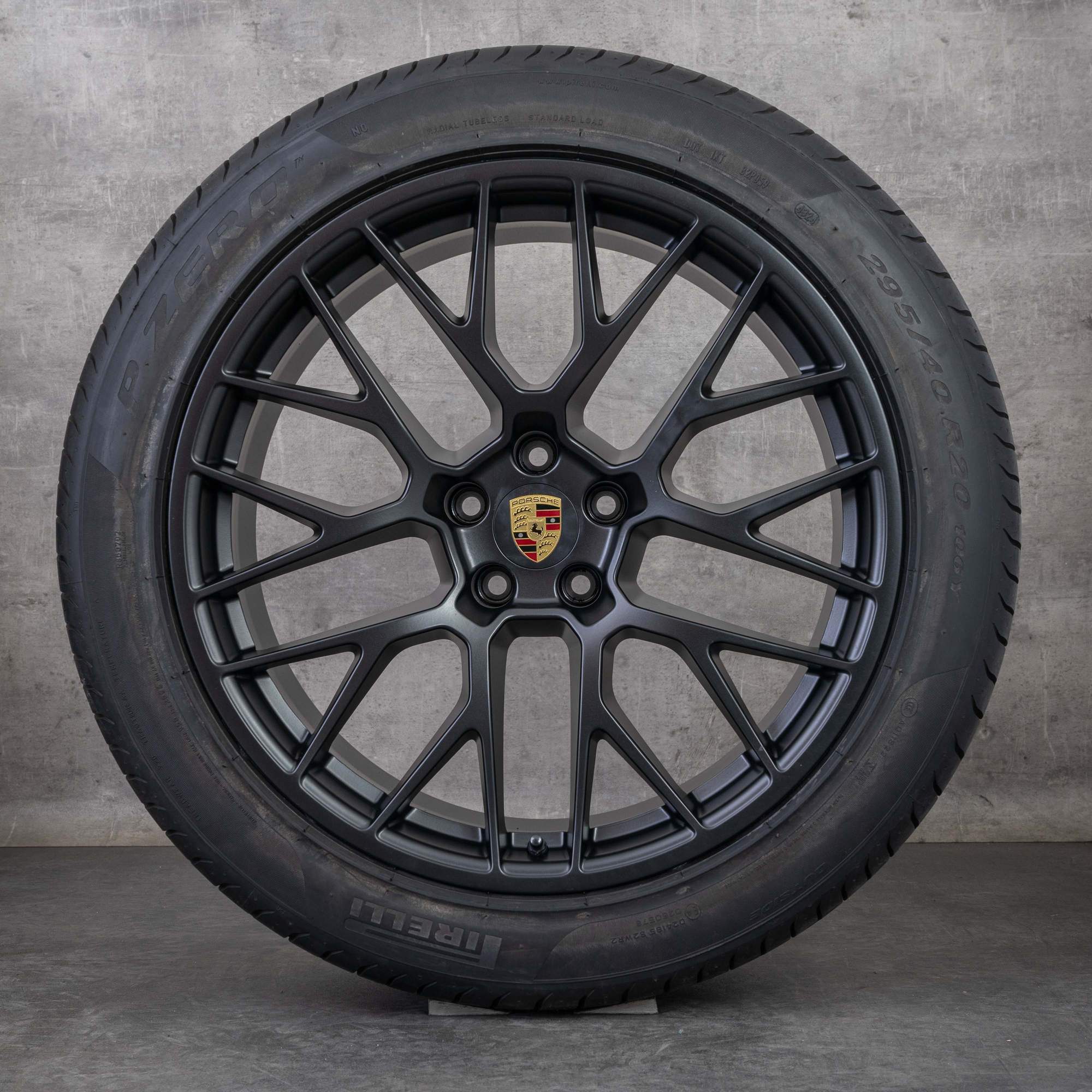 Jantes originais Porsche Macan I & II de verão 20 polegadas RS Spyder 95B601025BF 95B601025BG preto mate