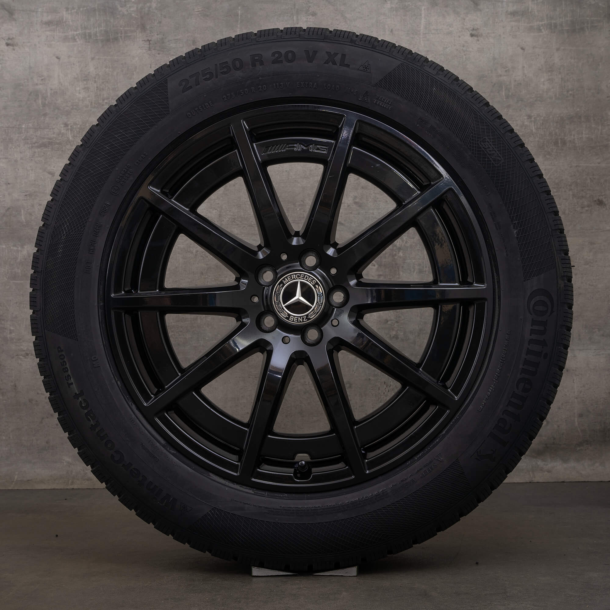 Oryginalał Mercedes Benz EQS & 53 AMG koła zimowe 21 cali 4Matic V297 Felgi A2974011400 czarny błyszczący