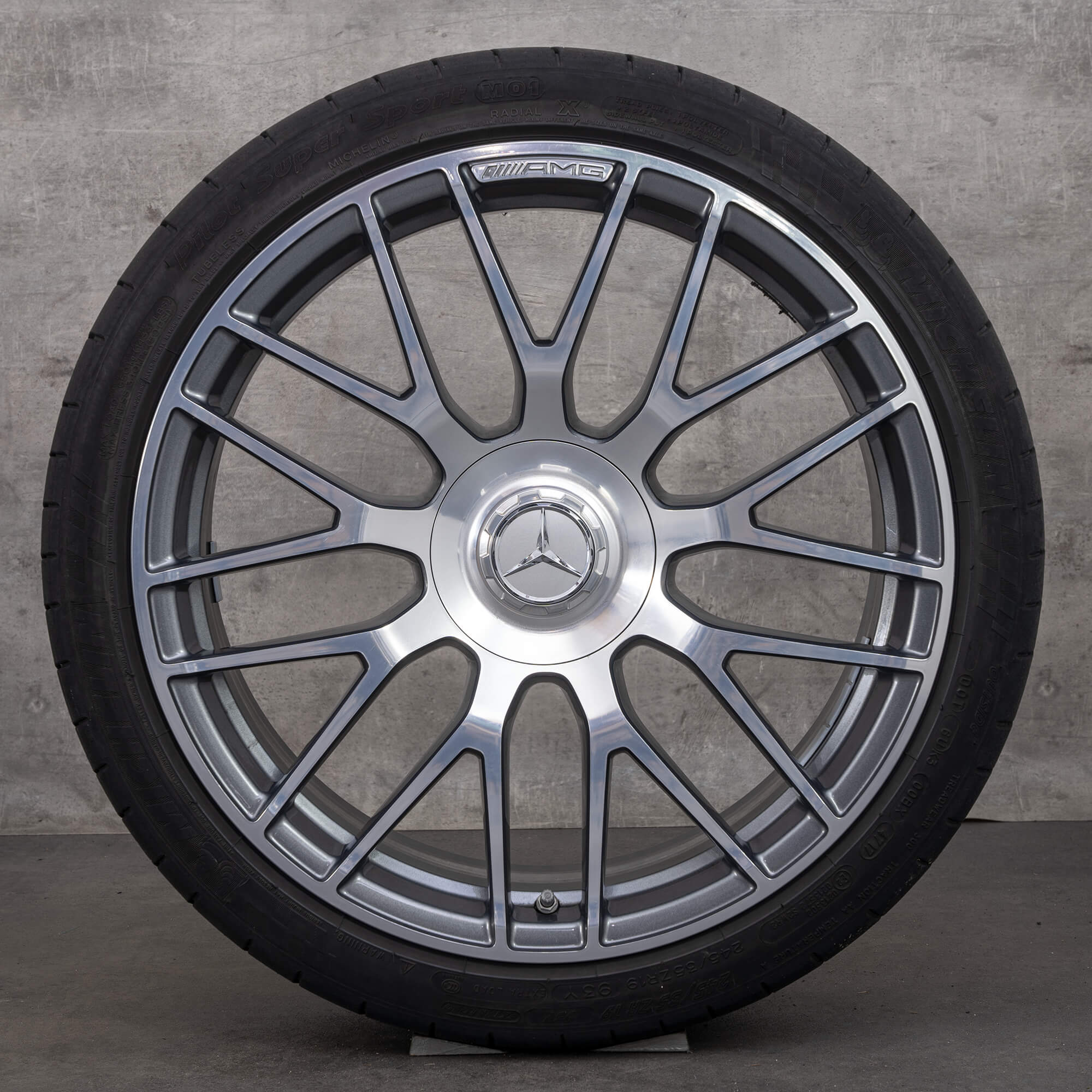 AMG 19 inch Mercedes Benz rims C63 S W205 S205 summer tires wheels