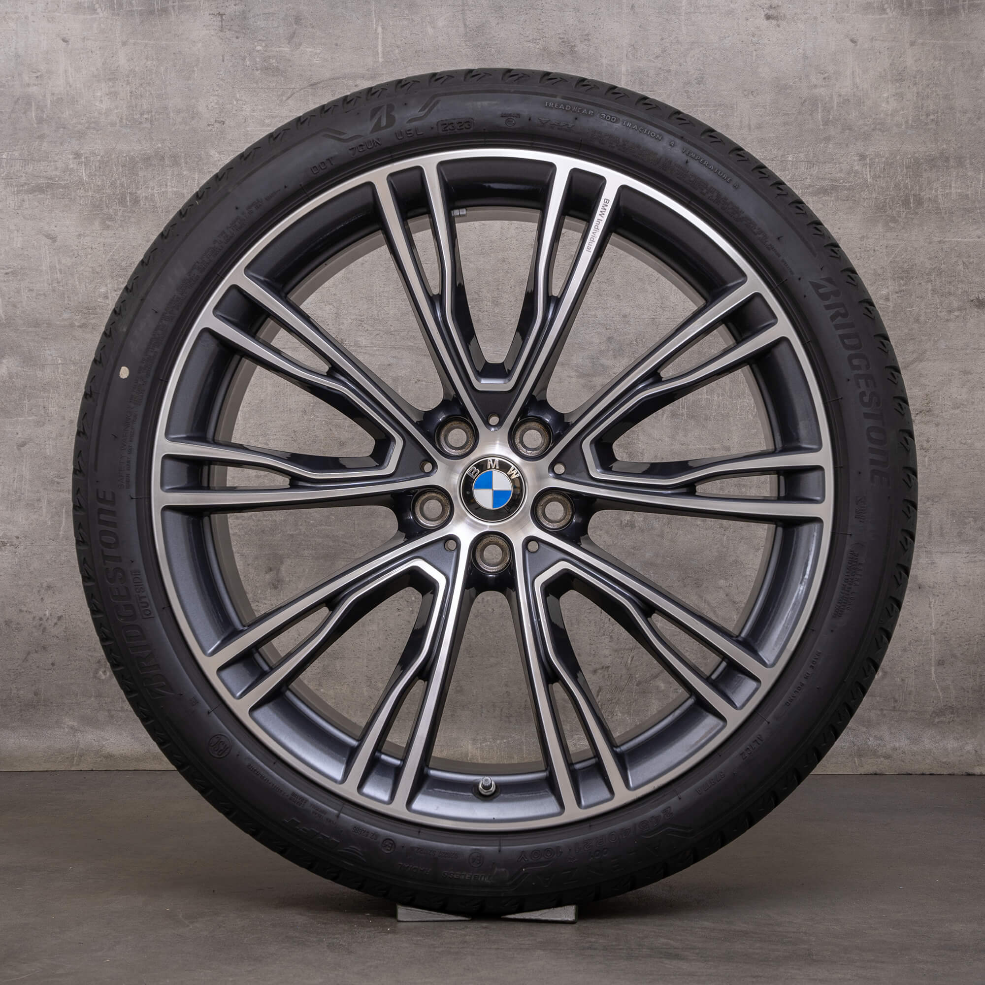 Originale BMW X3 X4 cerchi 21 pollici G01 G02 ruote estive styling 726i 8043670 8043671 grigio orbita anteriore lucido