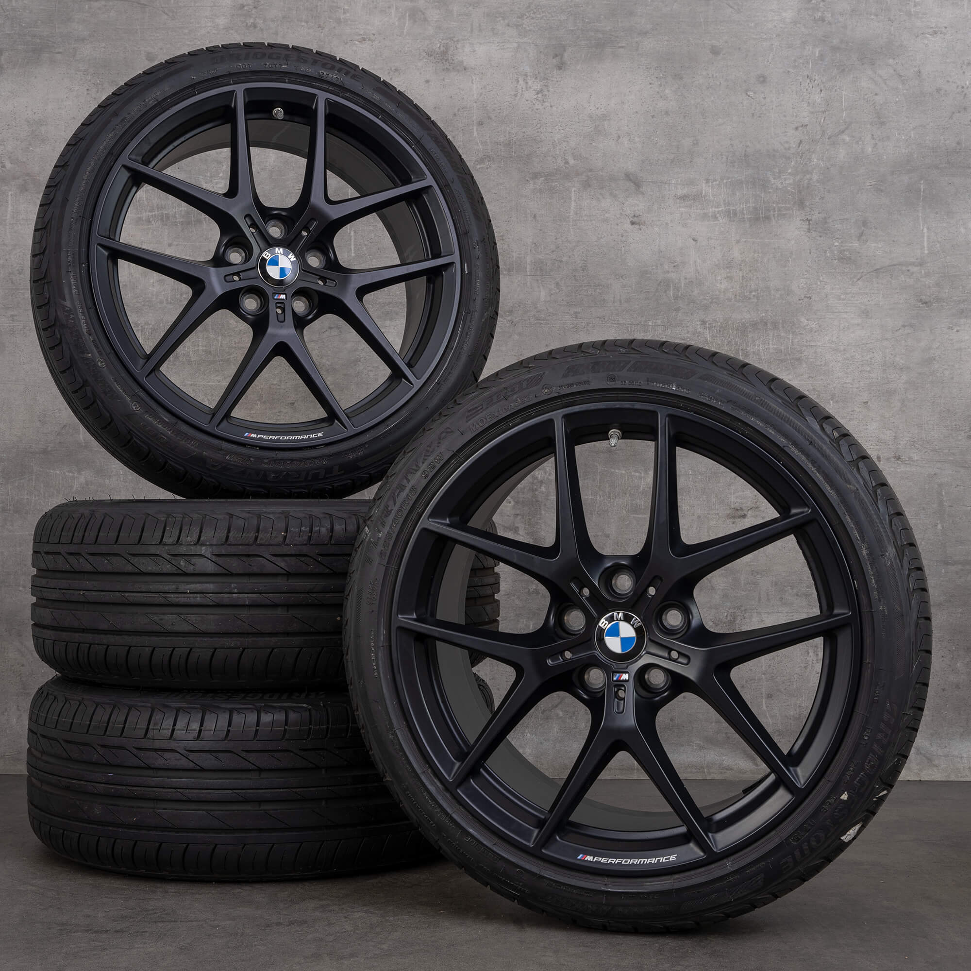 Originele BMW 1 serie 2 wielen 18 inch F40 F44 Gran Coupe zomerwielen styling 554 M 8092354 zwart mat