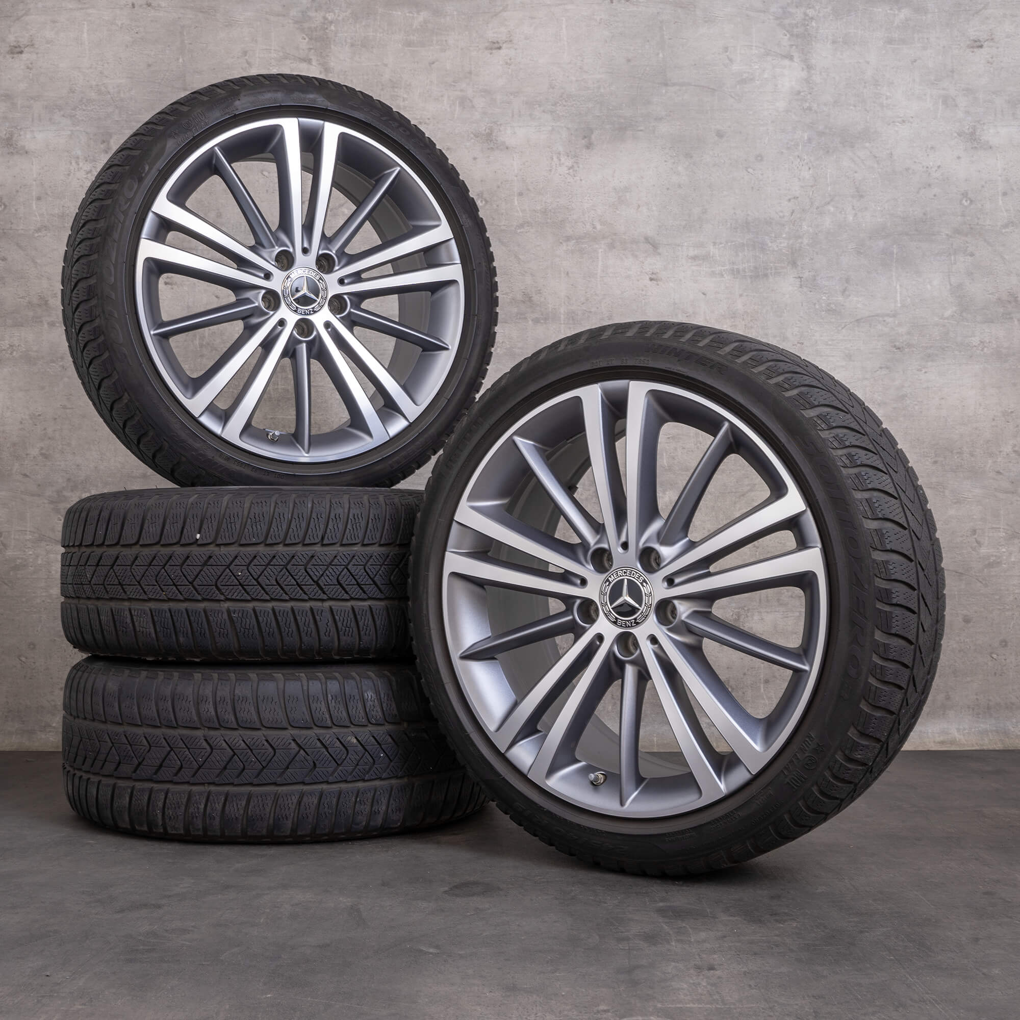 OEM Mercedes Benz CLS winter wheels 19 inch W257 C257 rims A2574010300 himalaya gray matt glossy turned