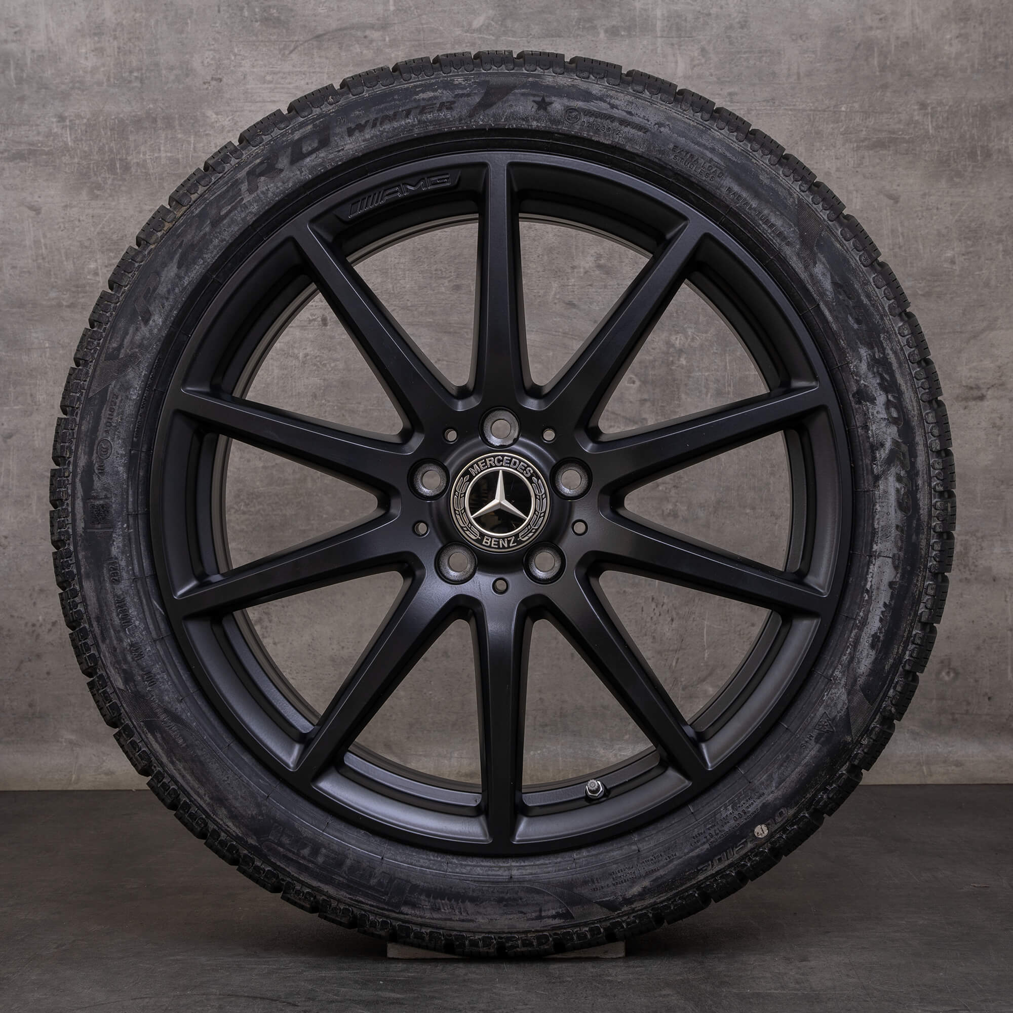 Oem Mercedes Benz Classe C C63 AMG pneus hiver 19 pouces W206 S206 jantes A2064016900 A2064012800 noir mat