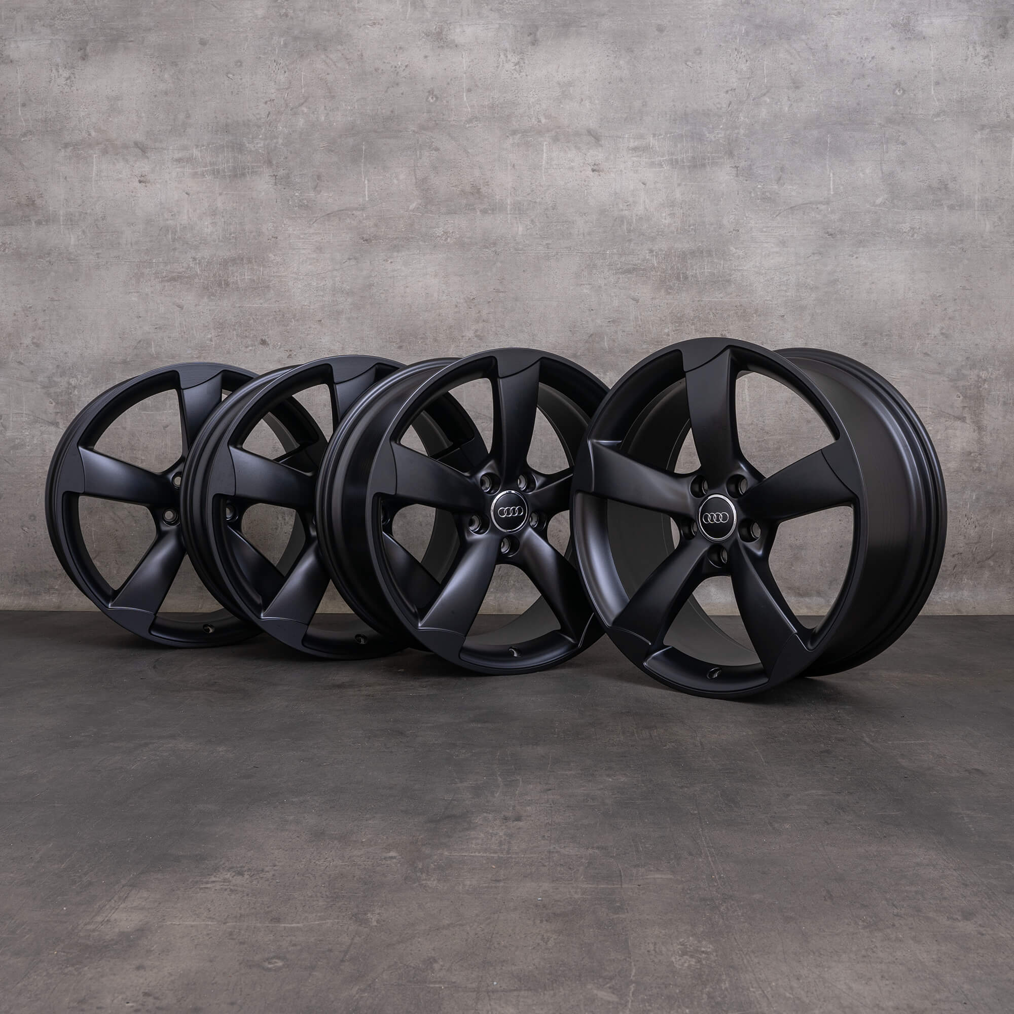 OEM Audi A4 S4 Rims 19 inch B8 8K Rotor 8K0601025CN black matt