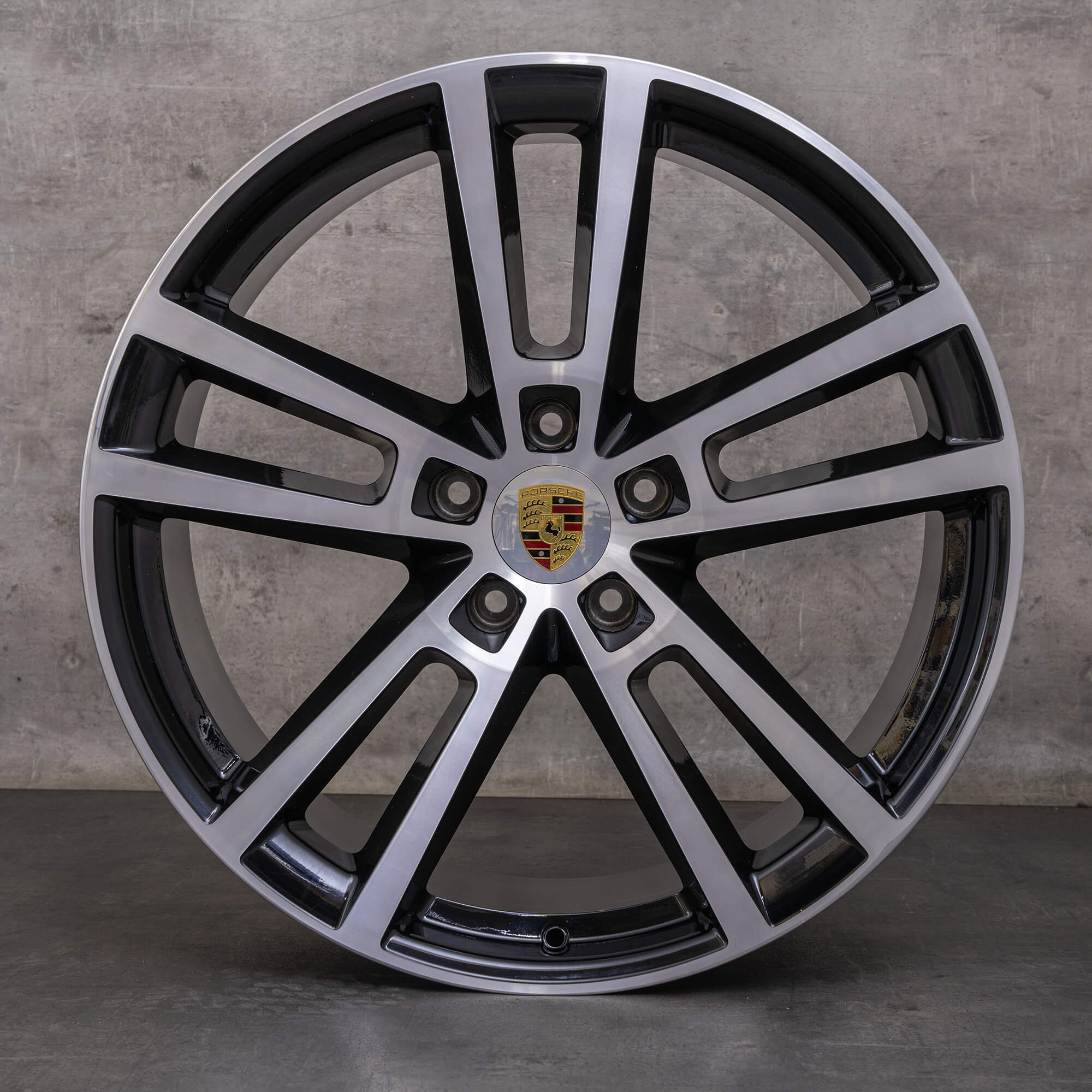 Alkuperäiset Porsche Cayenne 9YA II 22 tuuman vanteet 9Y0601025CK 9Y0601025CL Exclusive Design Sport kiillotettu