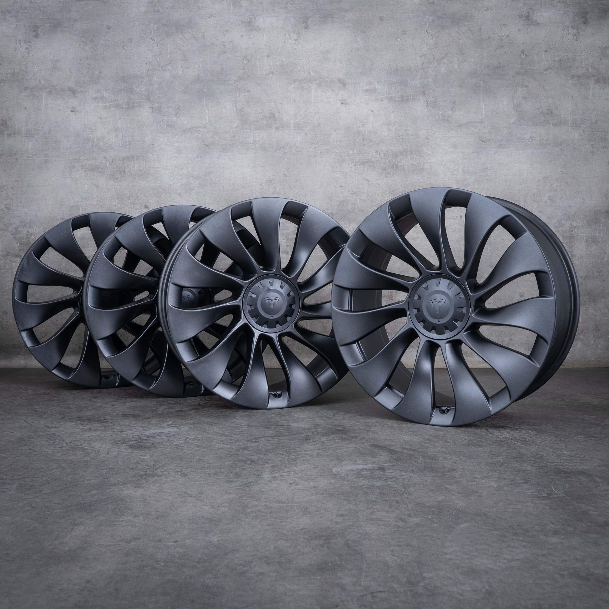 Llantas originales Tesla Model 3 20 pulgadas 1044267-00-A Turbine diseño granito mate