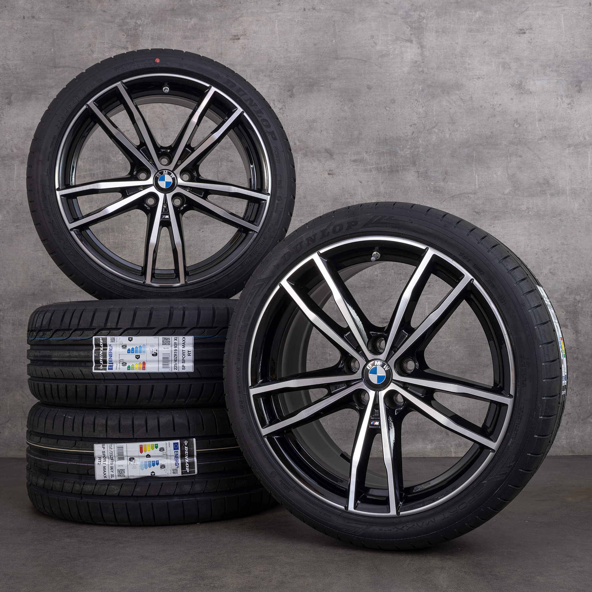 Original BMW Serie 2 3 4 llantas de 19 pulgadas G42 G20 G21 G22 G23 ruedas verano estilo 791 M 8090094 8090095 negro pulido