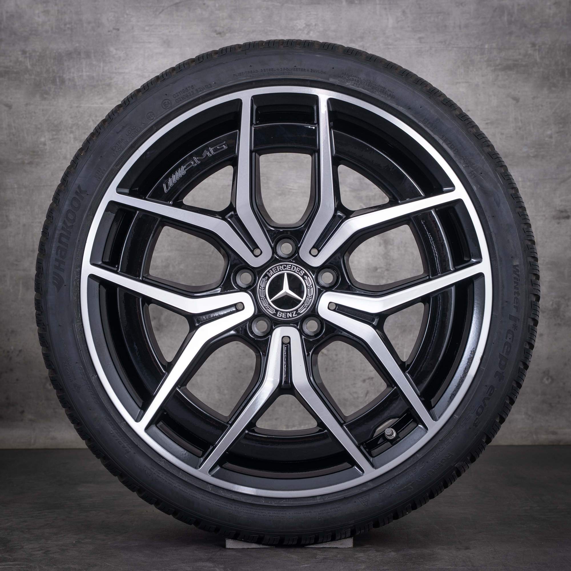 Jante originale Mercedes-Benz Clasa C AMG de 19 inci W206 S206 pentru anvelope de iarnă A2064016700 A2064016800 negre diamantate